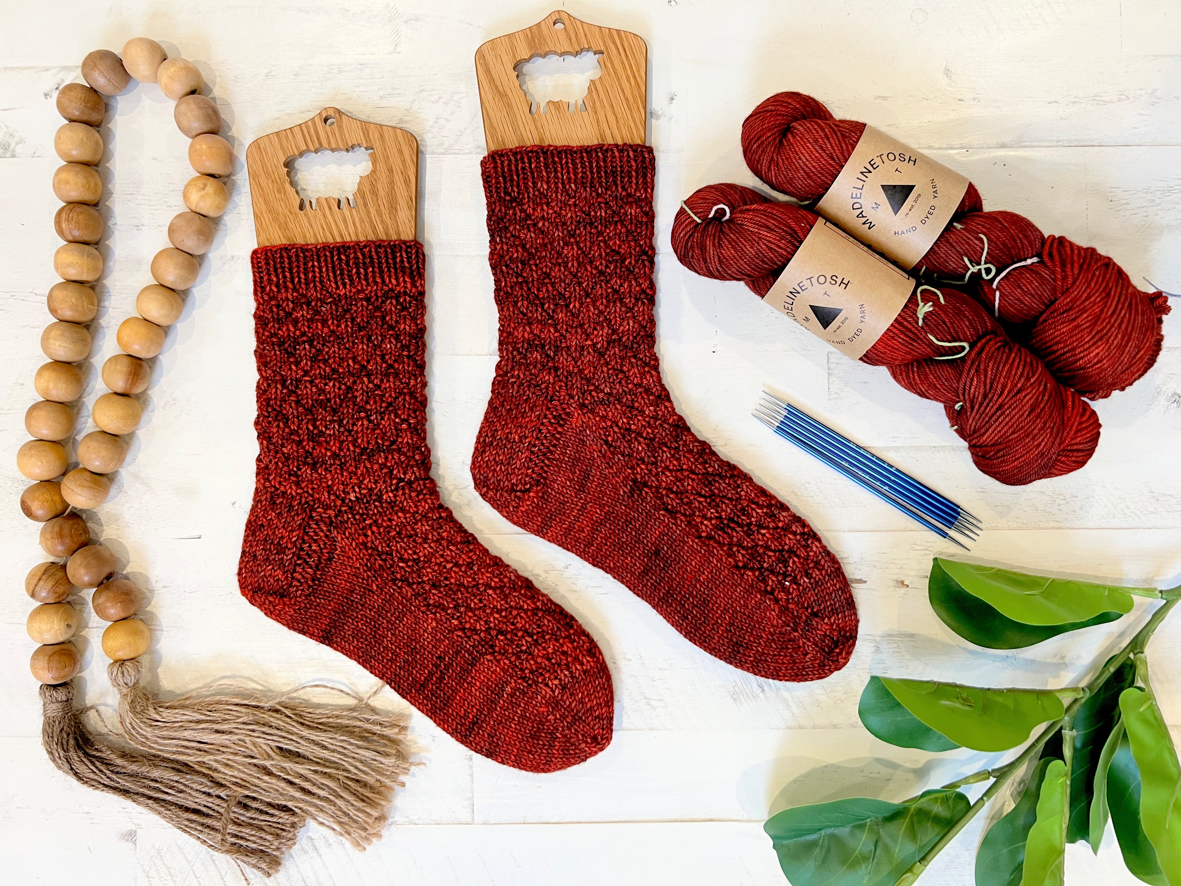 Alex Seersucker Knit Sock Pattern