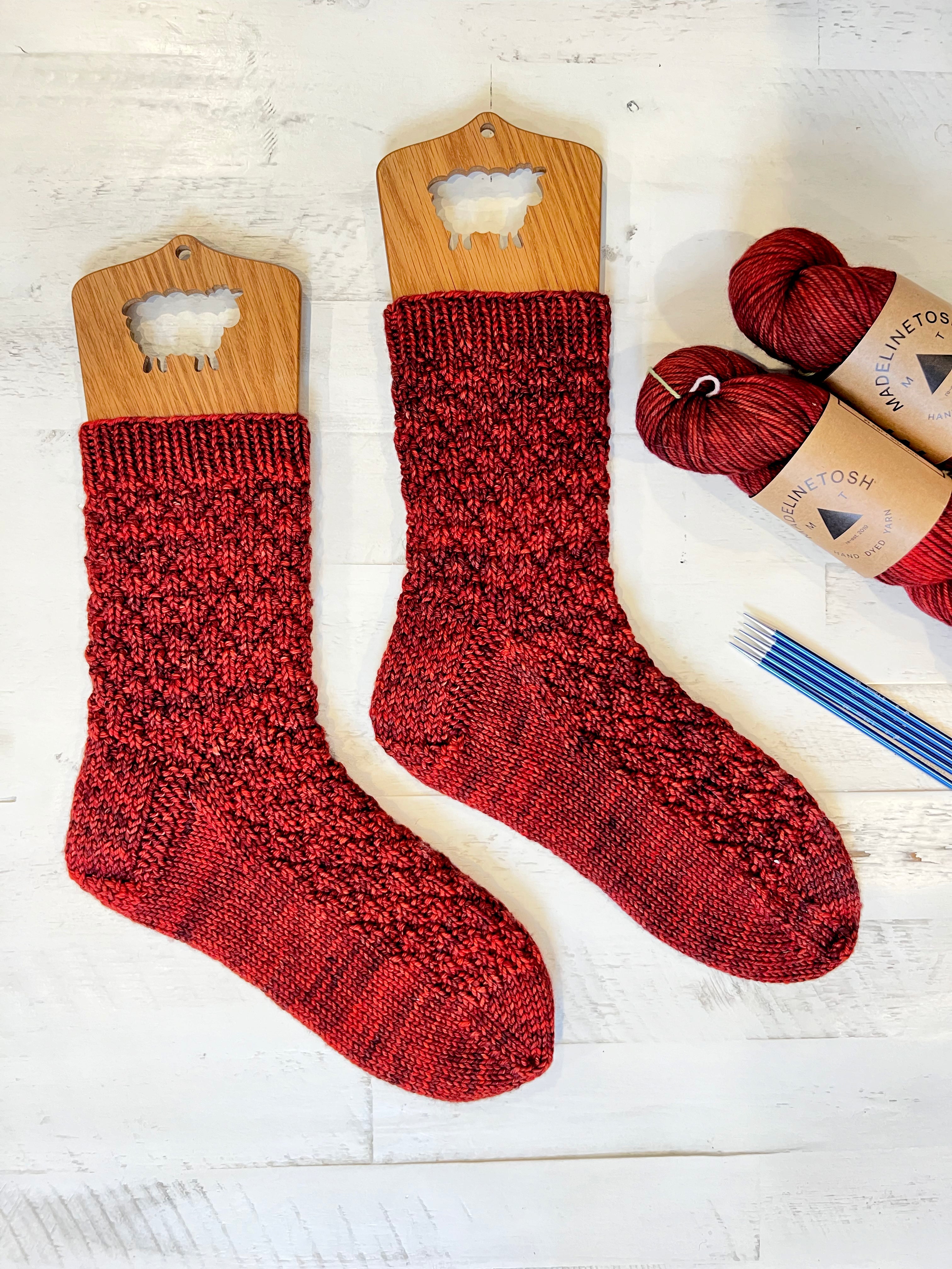 Alex Seersucker Knit Sock Pattern