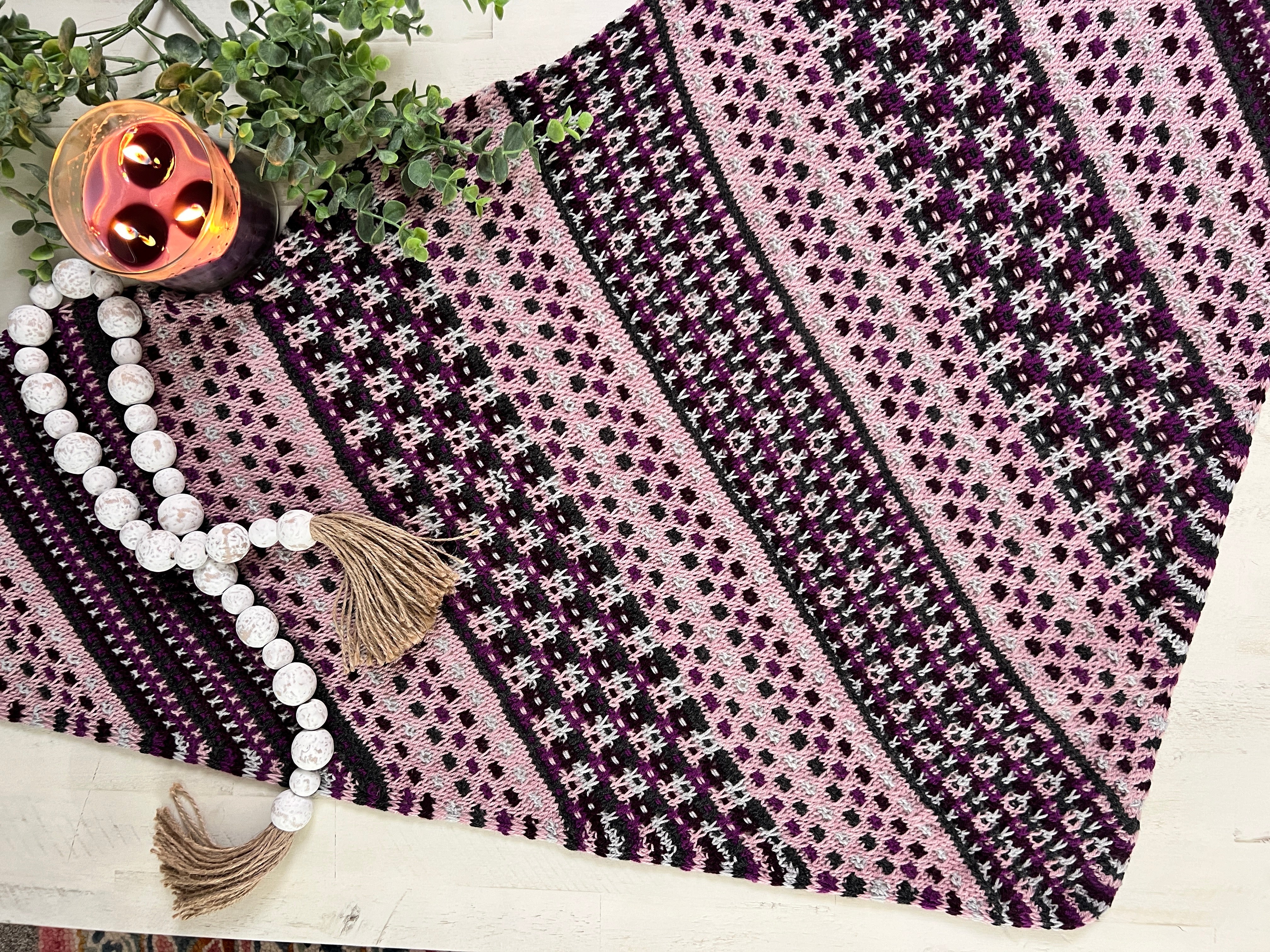 Anne Slip Stitch Mosaic Knit Shawl Pattern - Marly Bird
