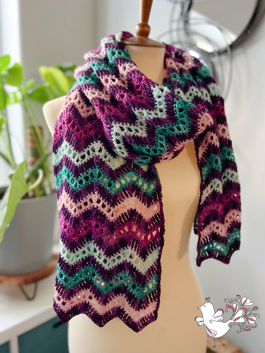 Celestia Chevron Shawl Pattern