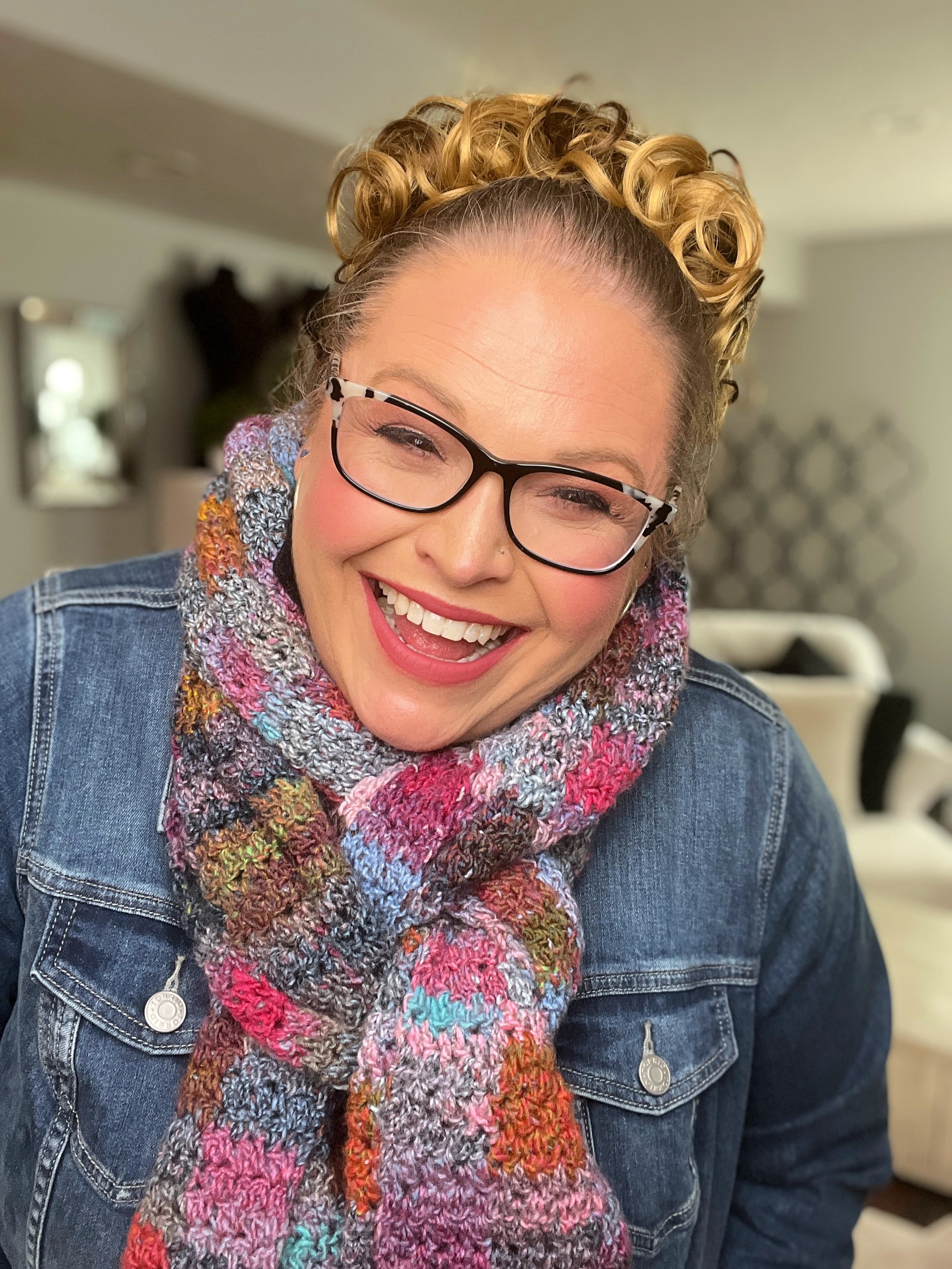 Check It Out Gingham Plaid Crochet Scarf Pattern