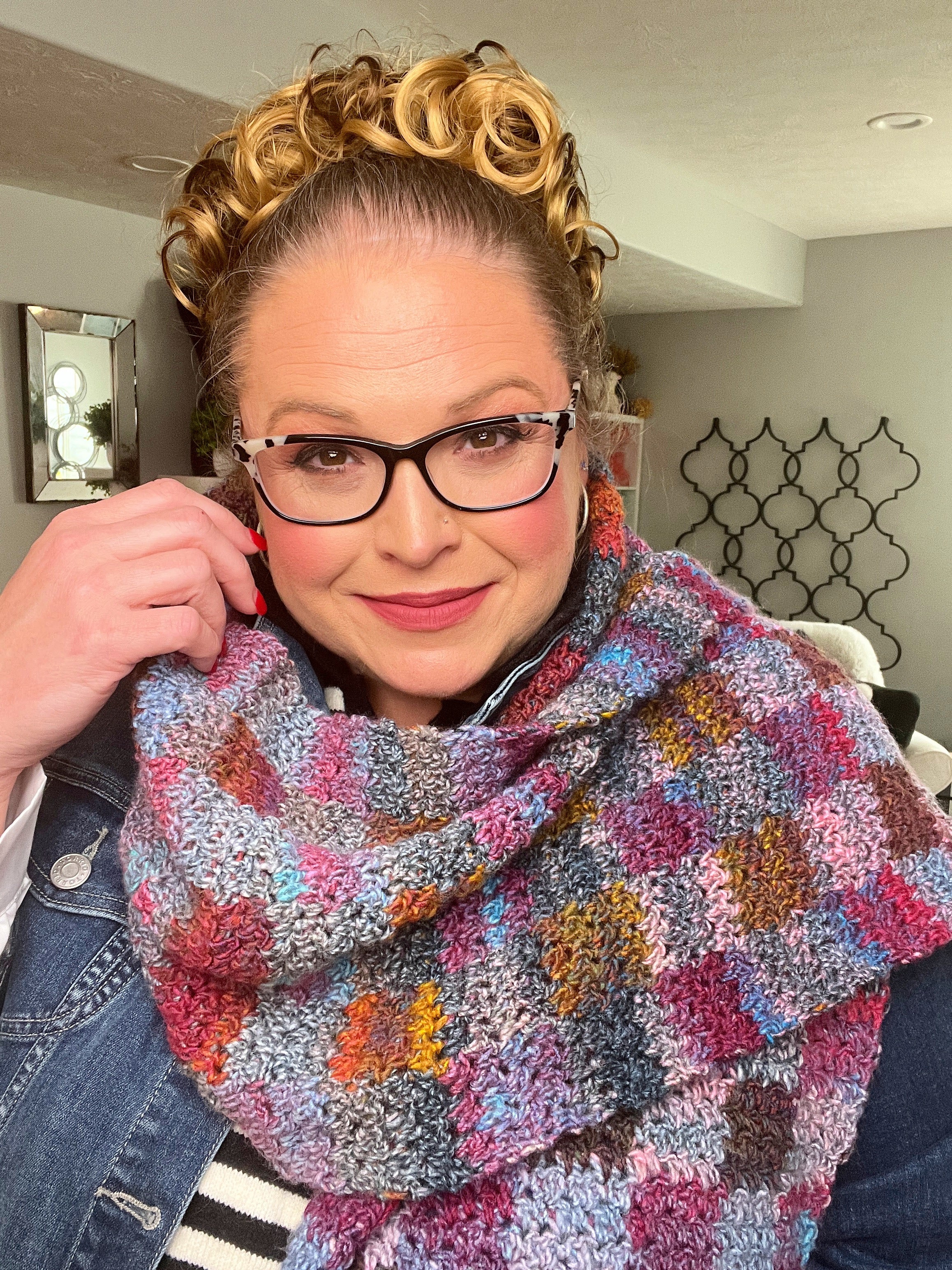 Check It Out Gingham Plaid Crochet Scarf Pattern