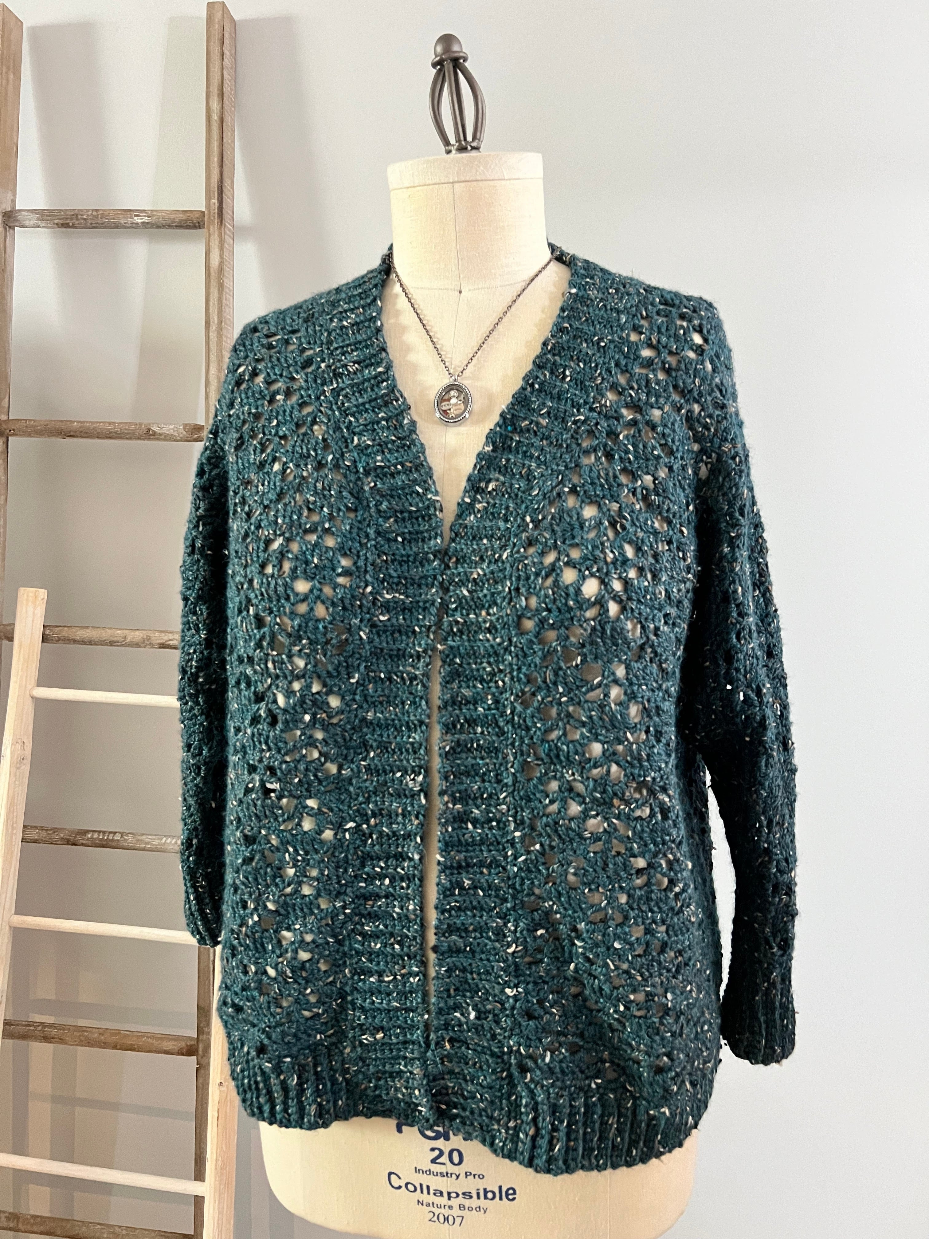 Aurora Lace Crochet Cardigan Pattern