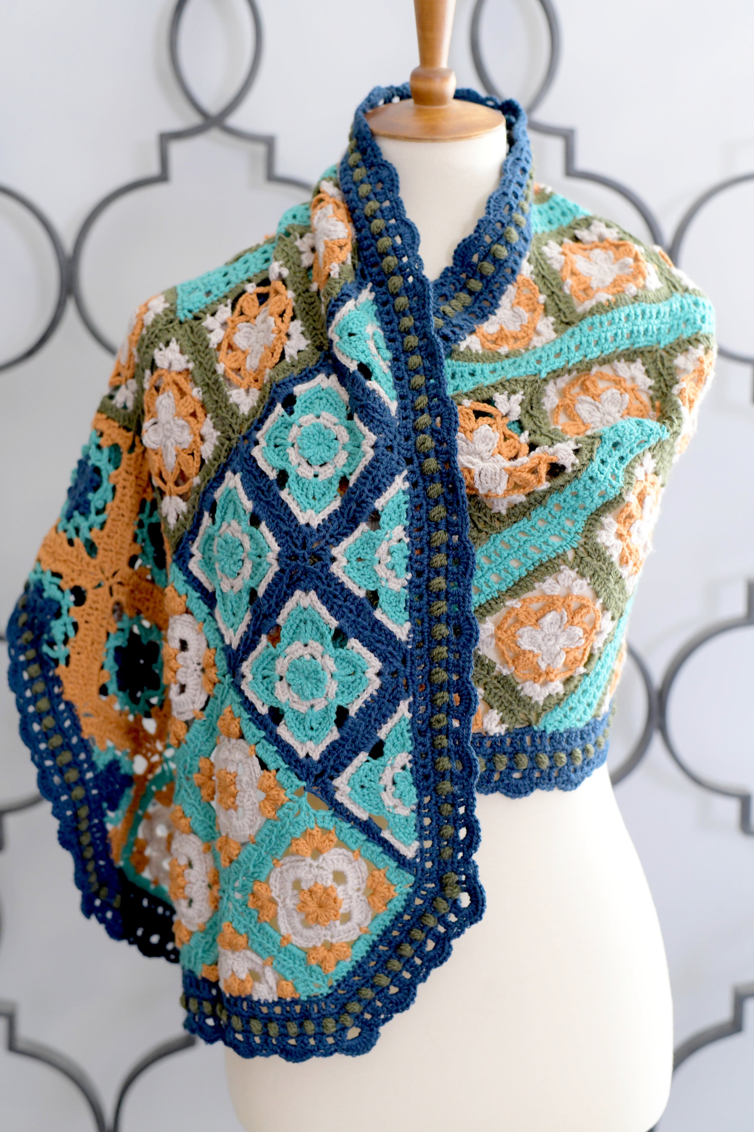 Cryssi Crochet Motif Shawl Pattern - Marly Bird