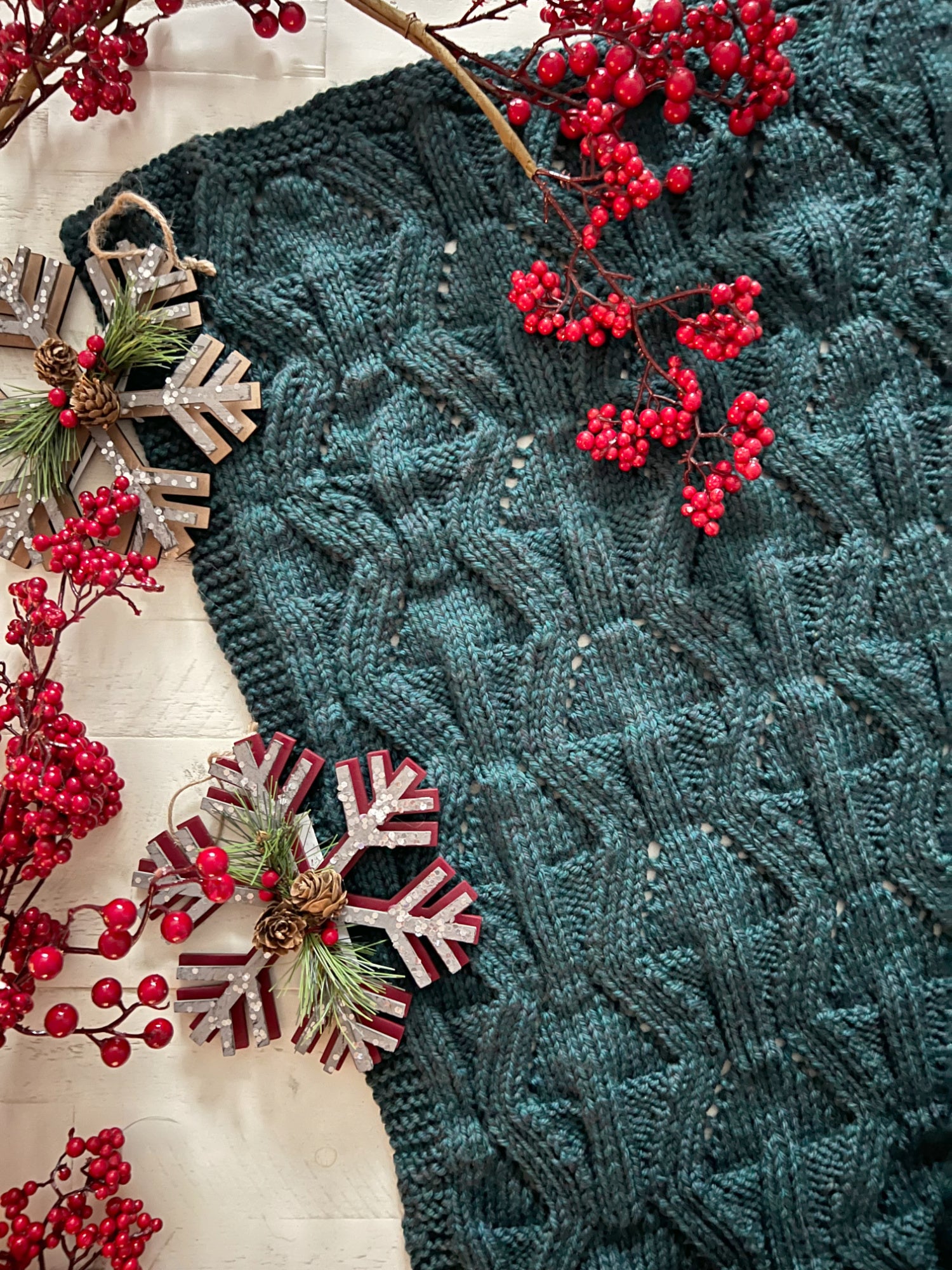 Mistletoe Knit Lace Blanket Pattern