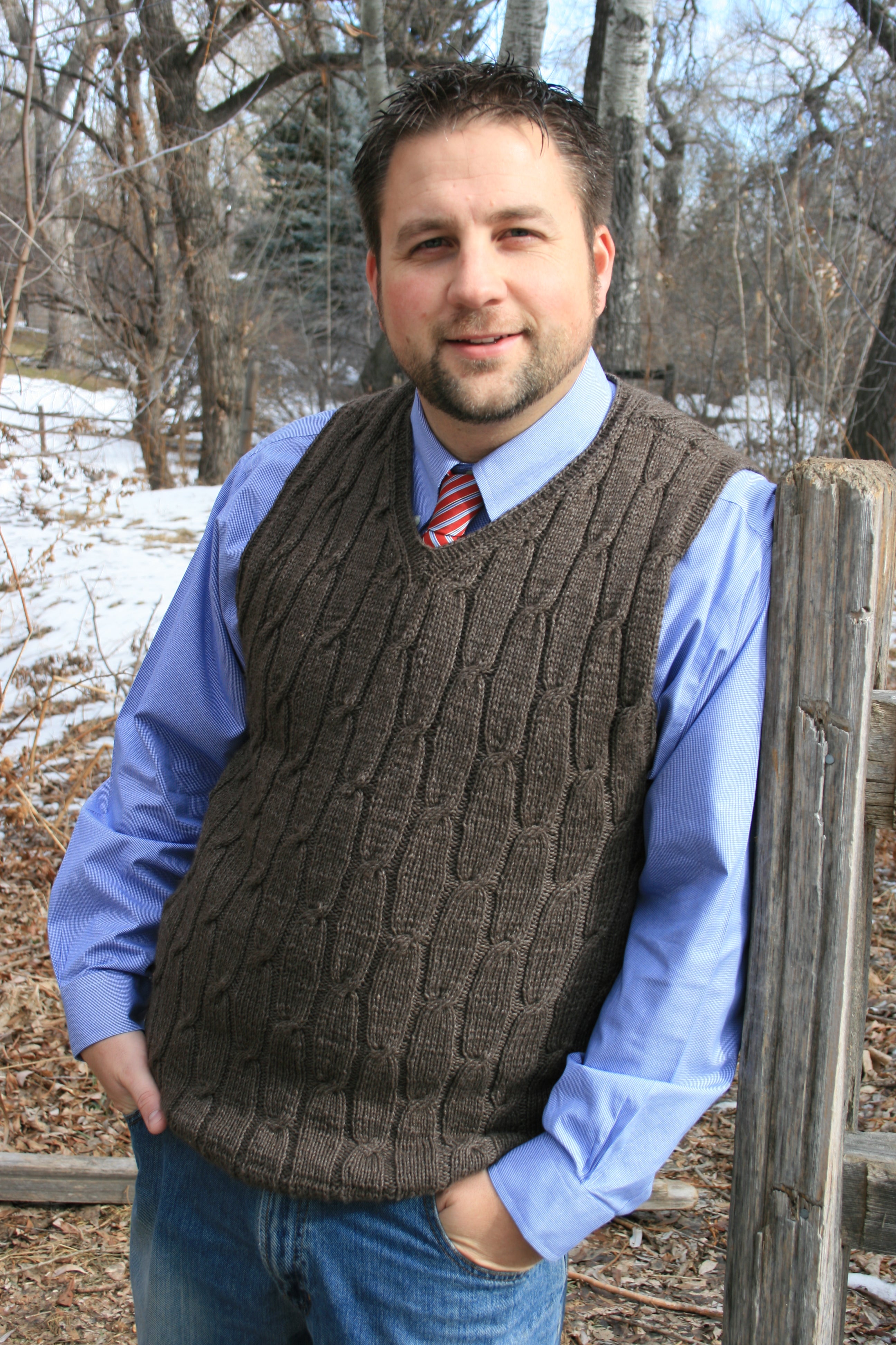 JB Knit V-Neck Vest Pattern