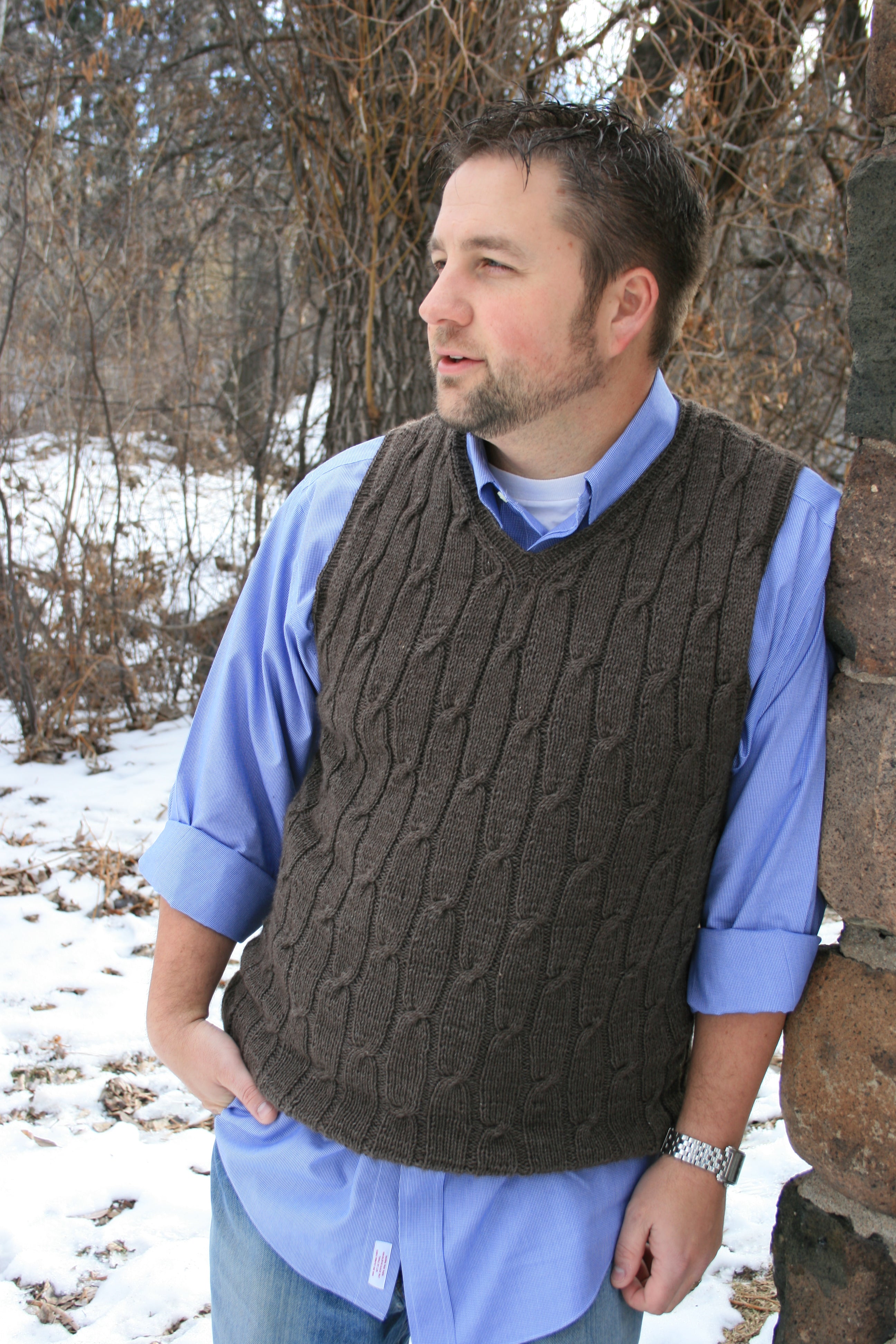 JB Knit V-Neck Vest Pattern