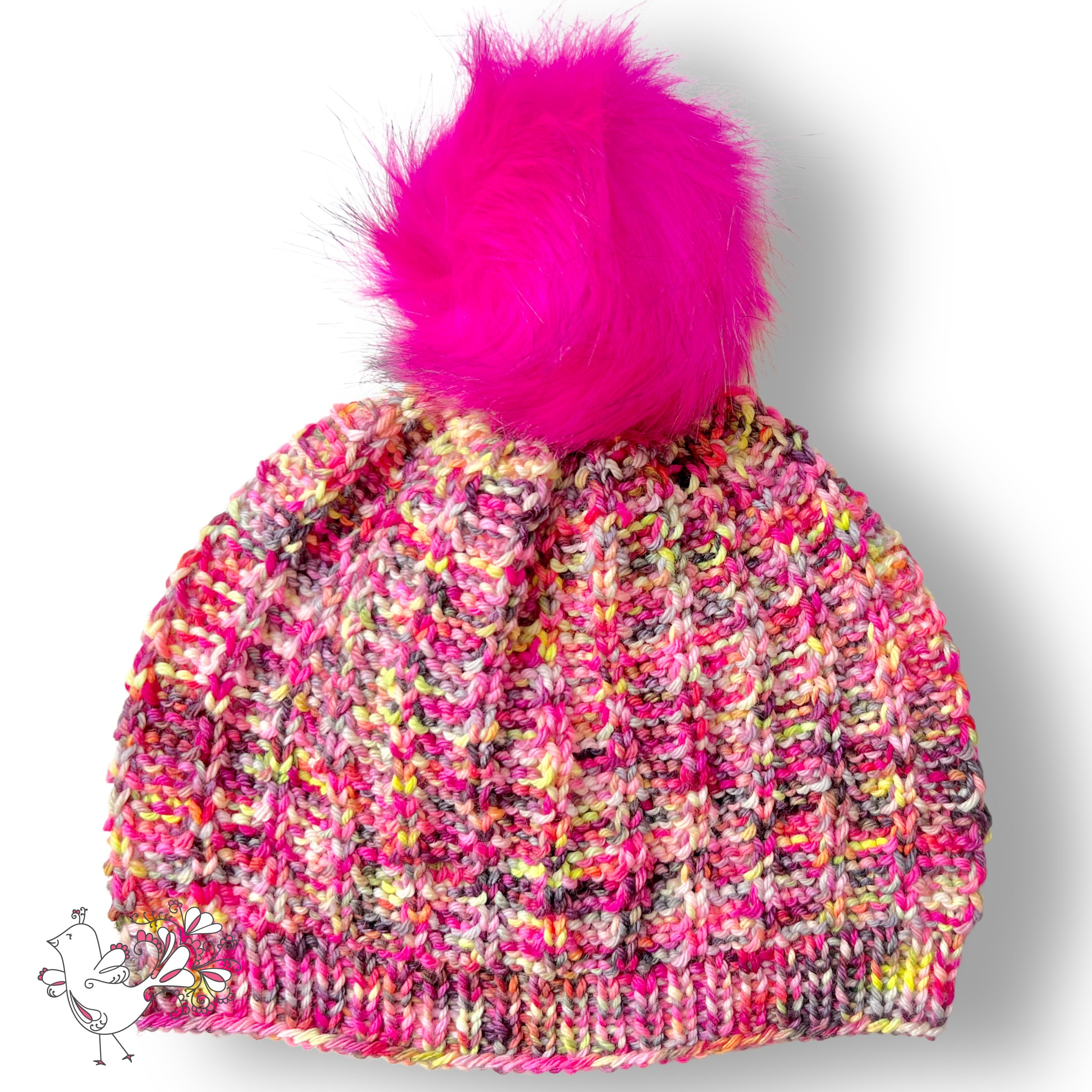 Multicolor Yarn Hat Knitting Pattern  Jubilee Knit Hat Pattern – Marly Bird