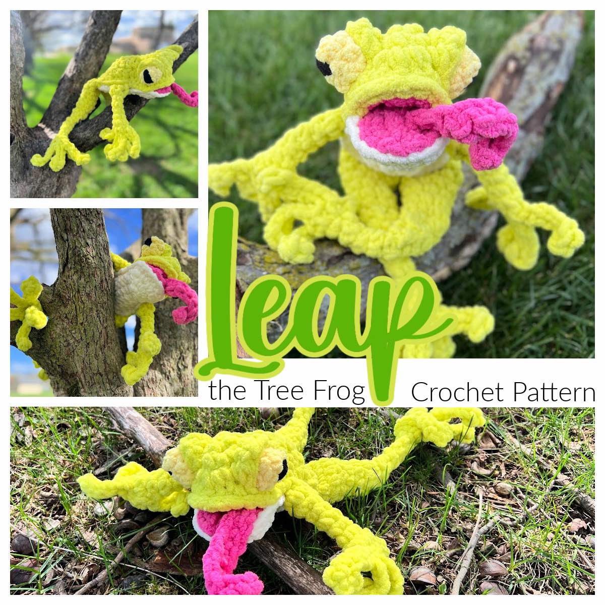 Leap the Tree Frog Crochet Plush Pattern