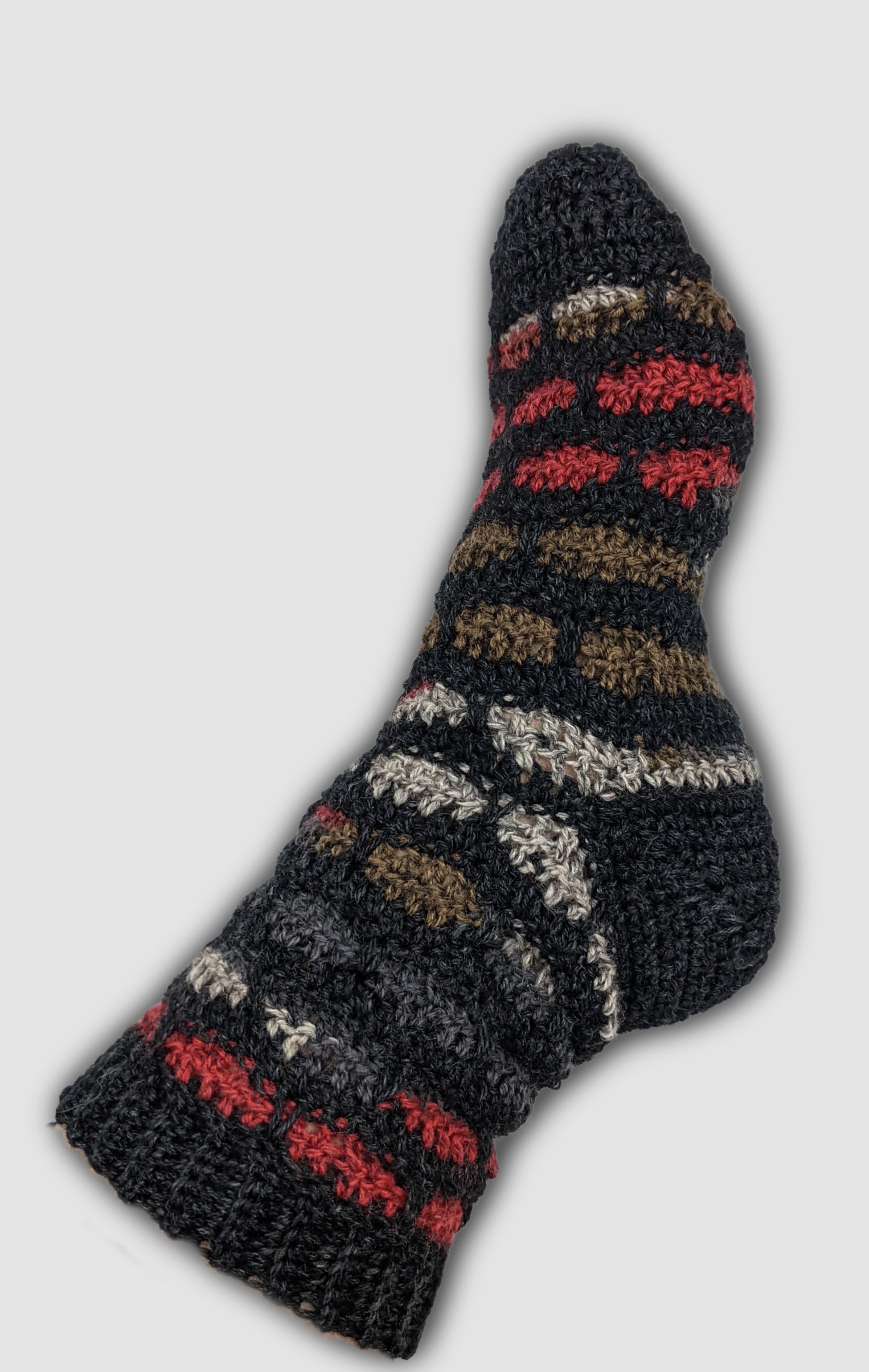 Montana Top Down Crochet Sock Pattern