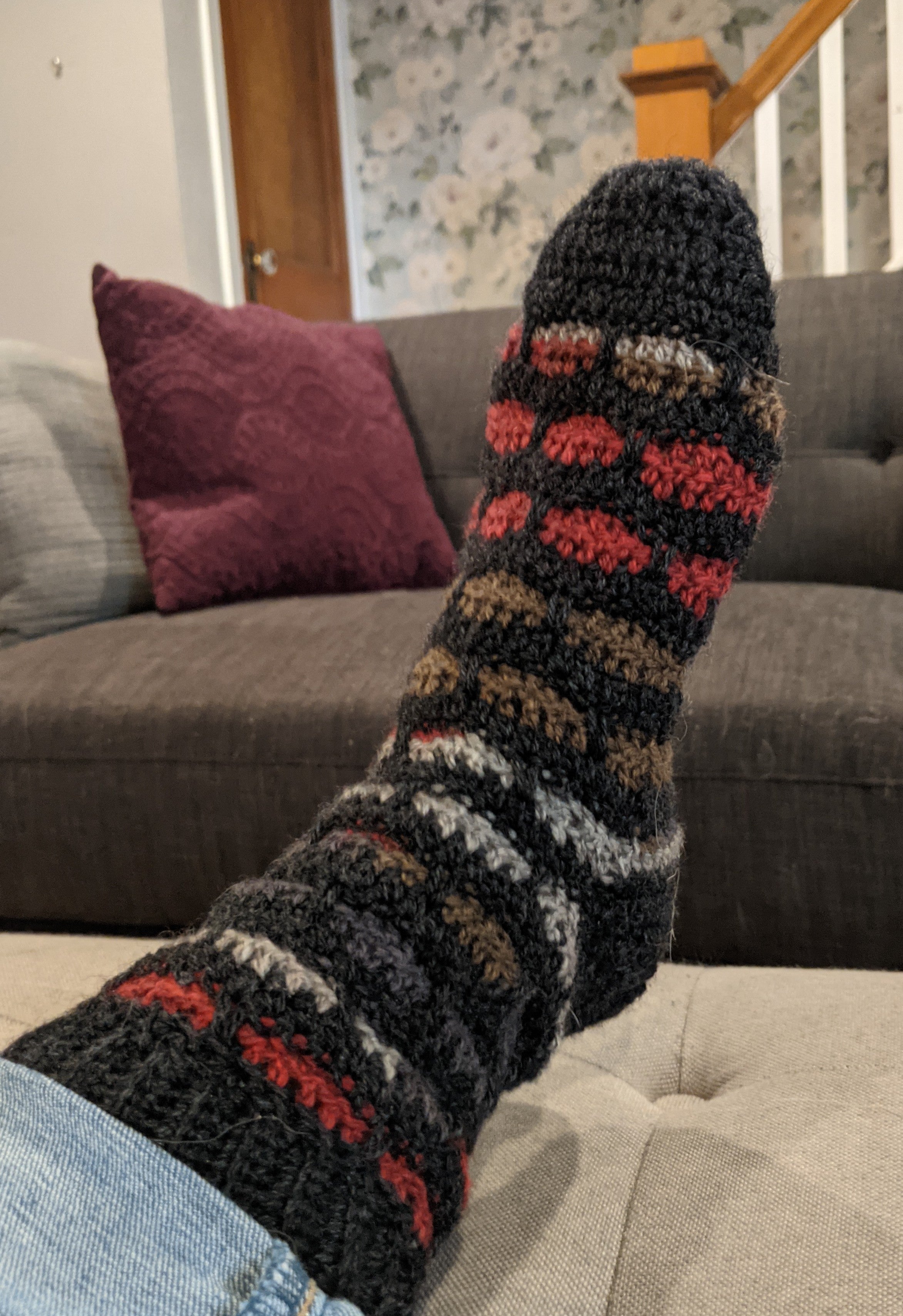 Montana Top Down Crochet Sock Pattern