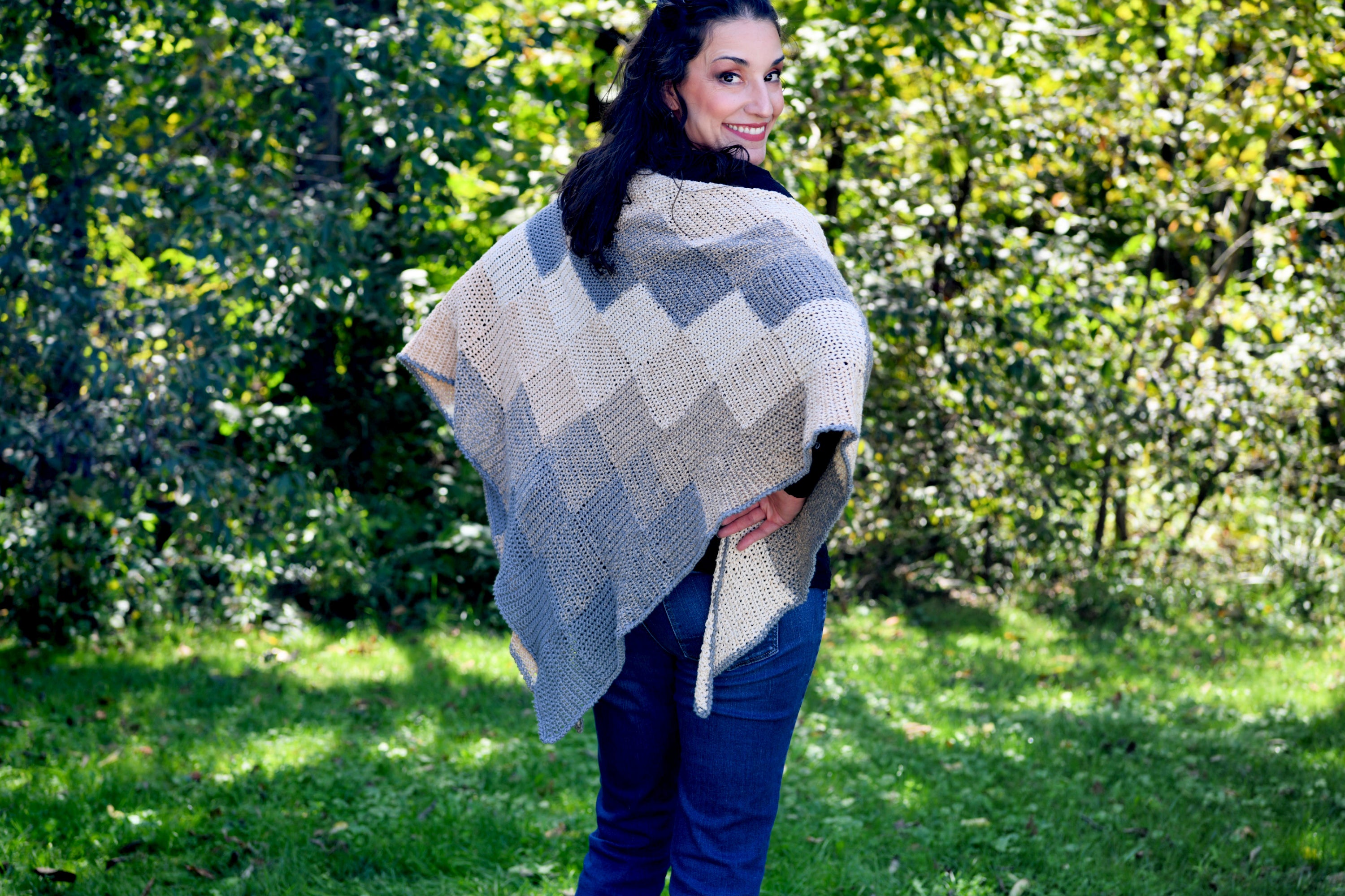 Pieces of You Single Crochet Entrelac Shawl Pattern
