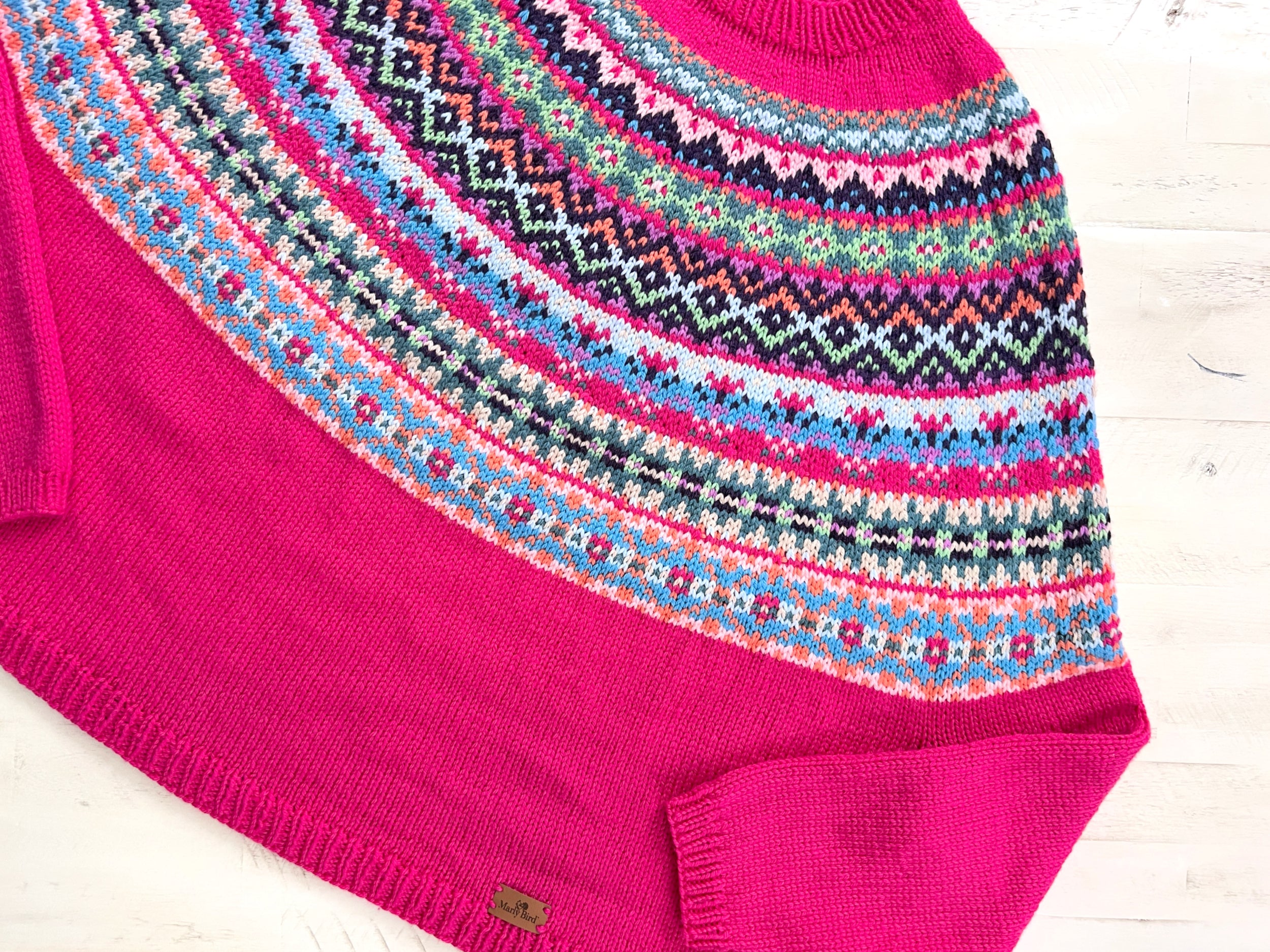 Prism Path Knit Swoncho Pattern by Marly Bird