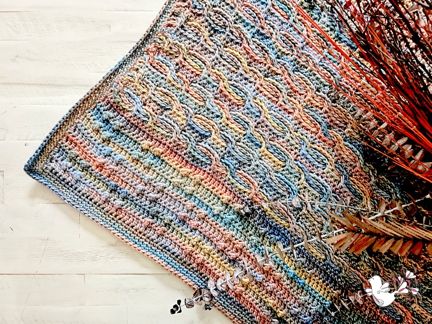 Sandwellen Crochet Cable & Bobble Blanket Pattern