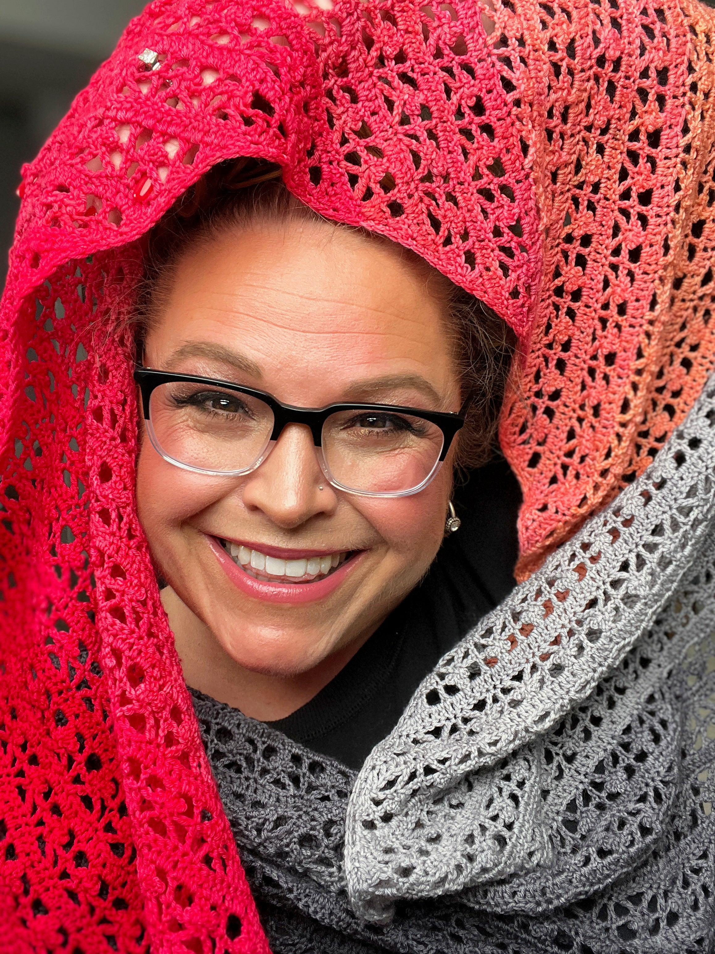 Stonington Crochet Gradient Bias Shawl Pattern