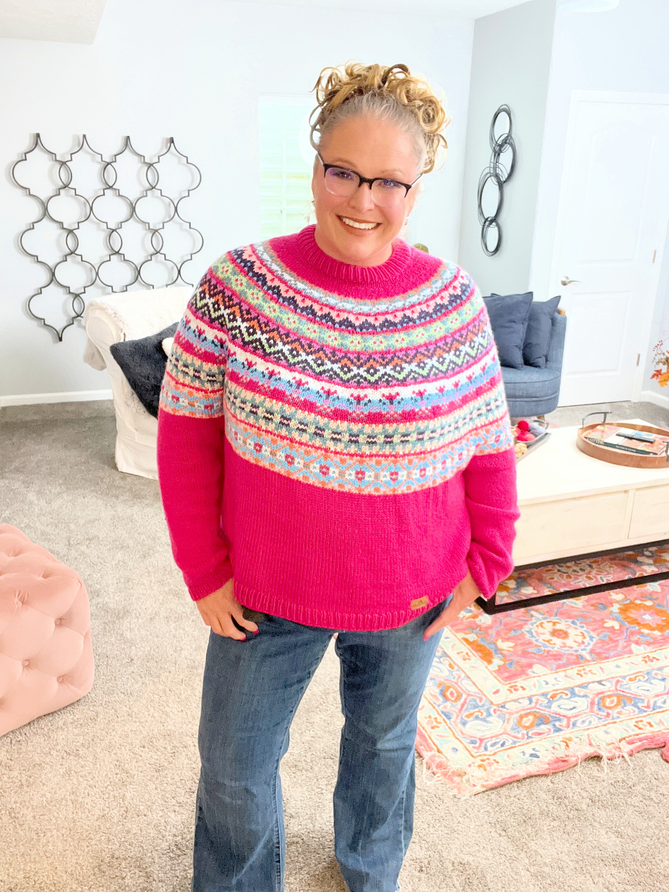 Prism Path Knit Swoncho Pattern by Marly Bird