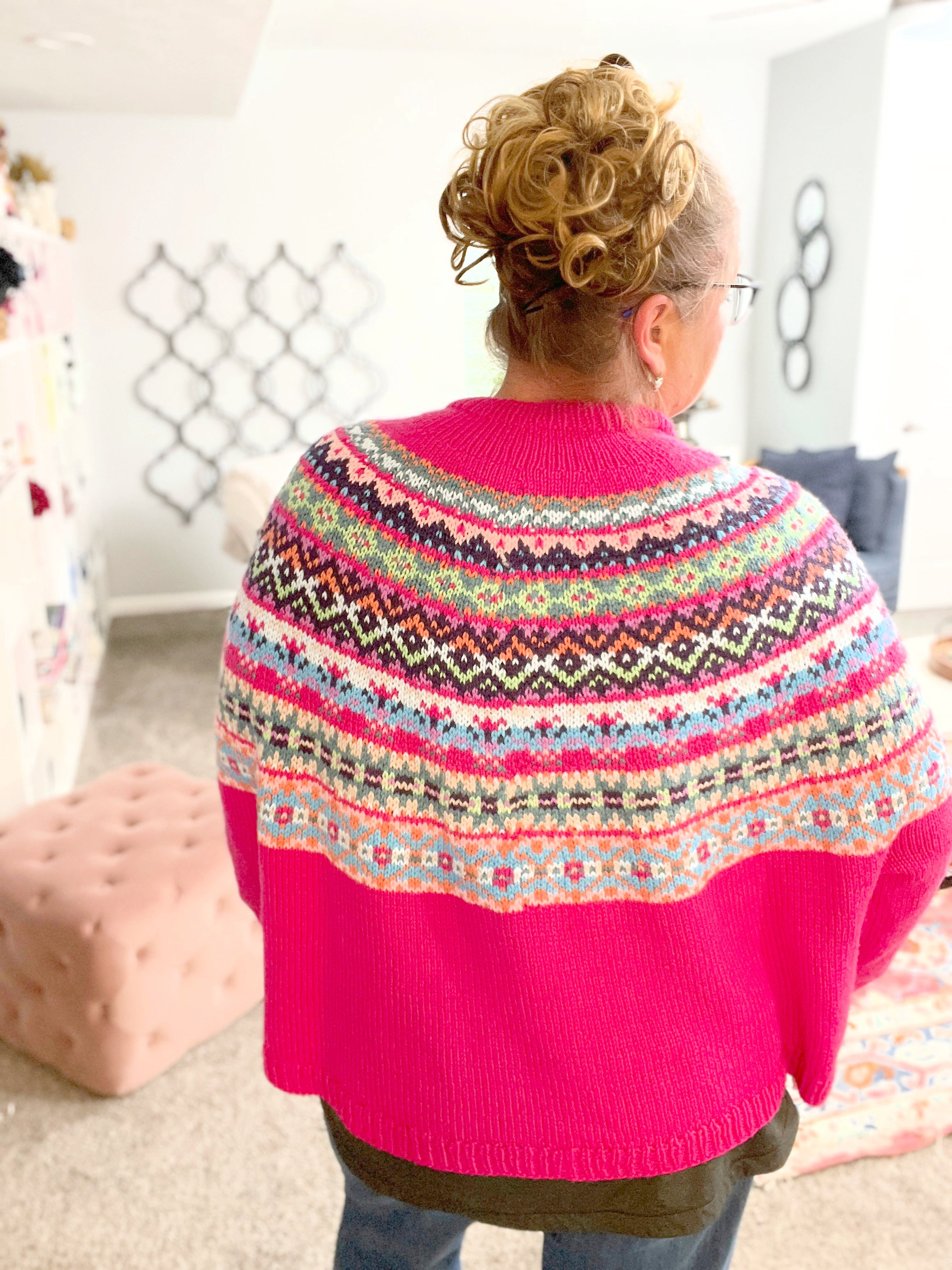 Prism Path Knit Swoncho Pattern by Marly Bird