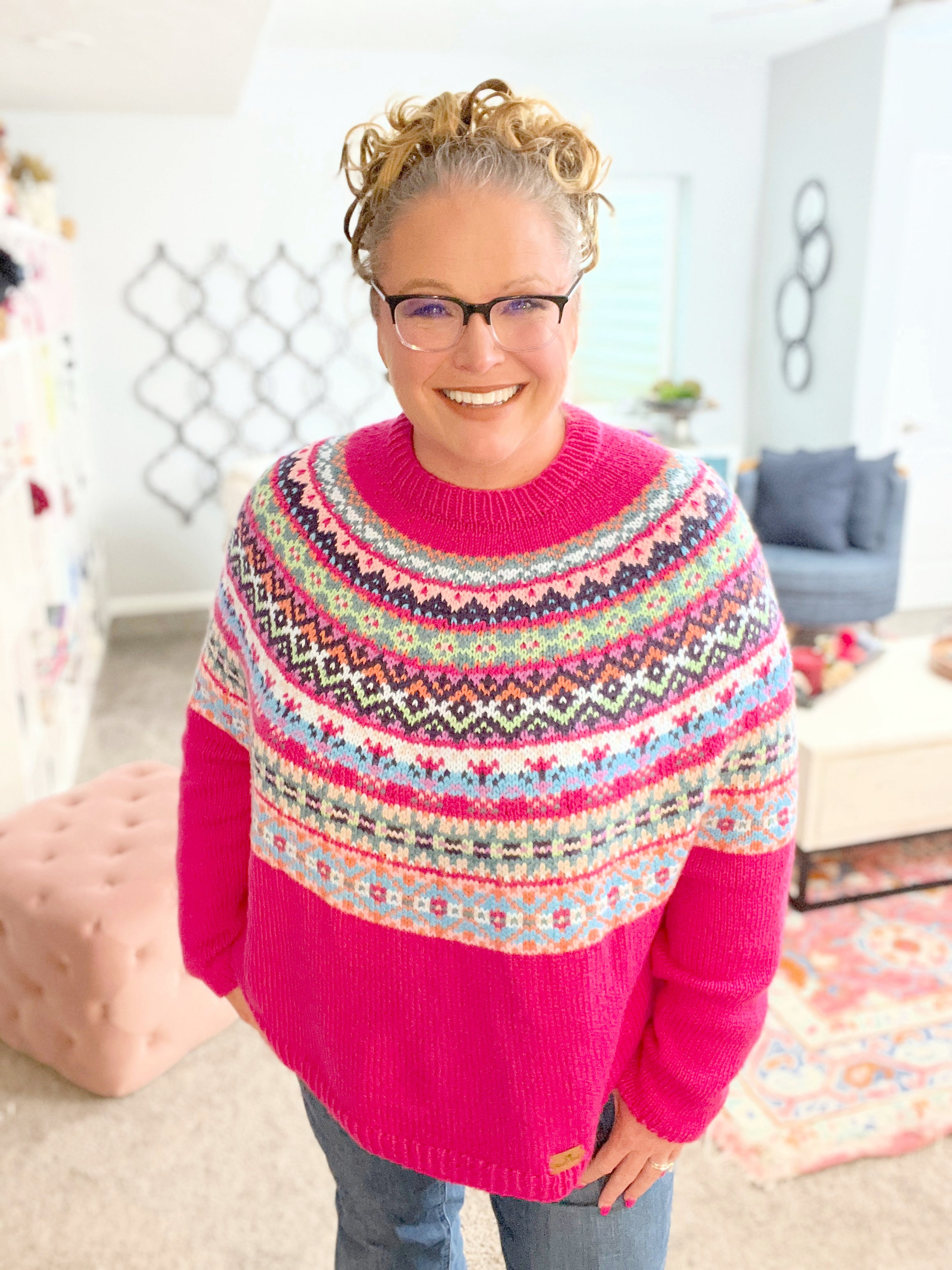 Prism Path Knit Swoncho Pattern by Marly Bird