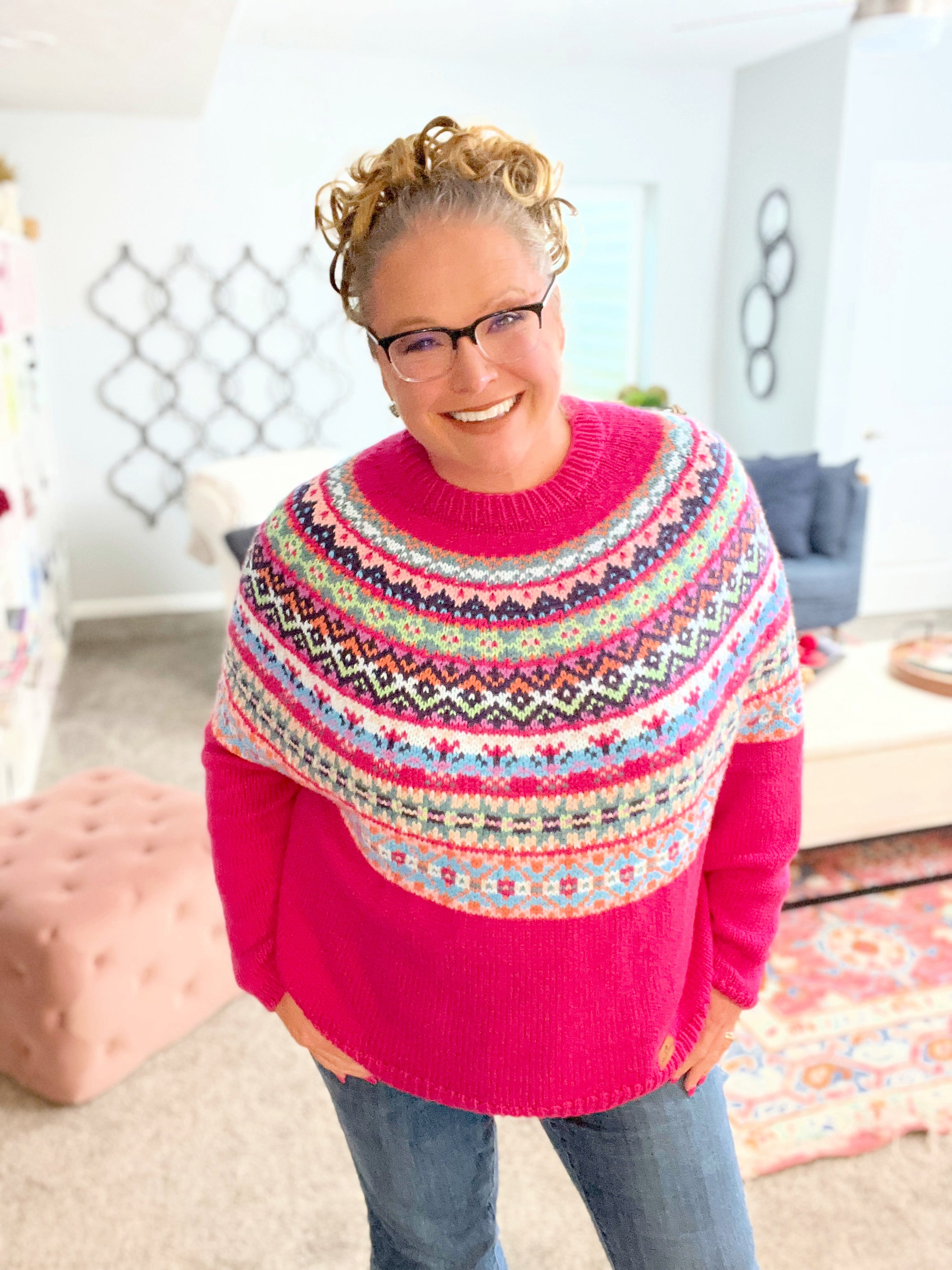 Prism Path Knit Swoncho Pattern by Marly Bird