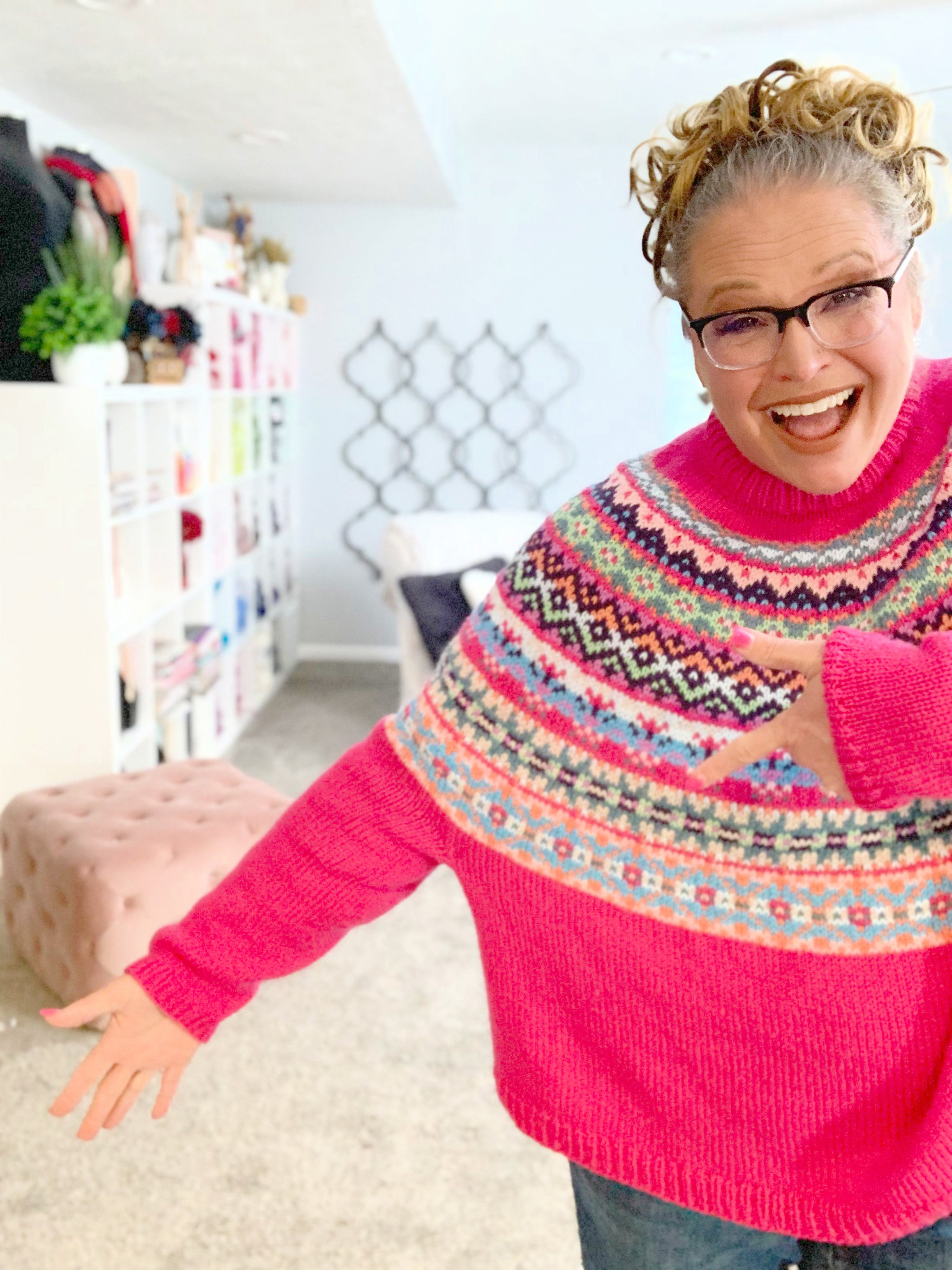 Prism Path Knit Swoncho Pattern by Marly Bird