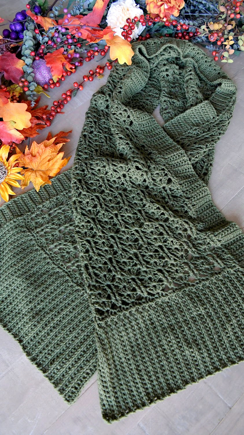 Ginger Snap Hooded Scarf Pattern