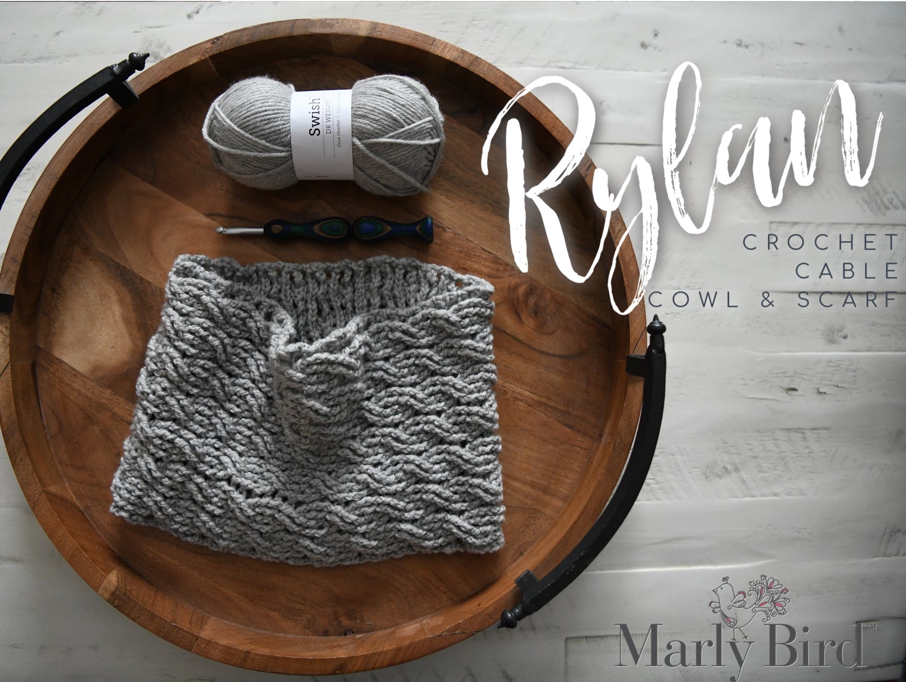 Rylan Crochet Cable Cowl & Scarf Pattern