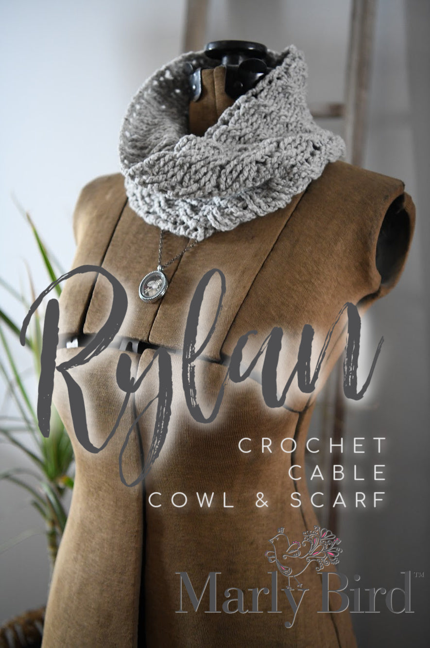 Rylan Crochet Cable Cowl & Scarf Pattern