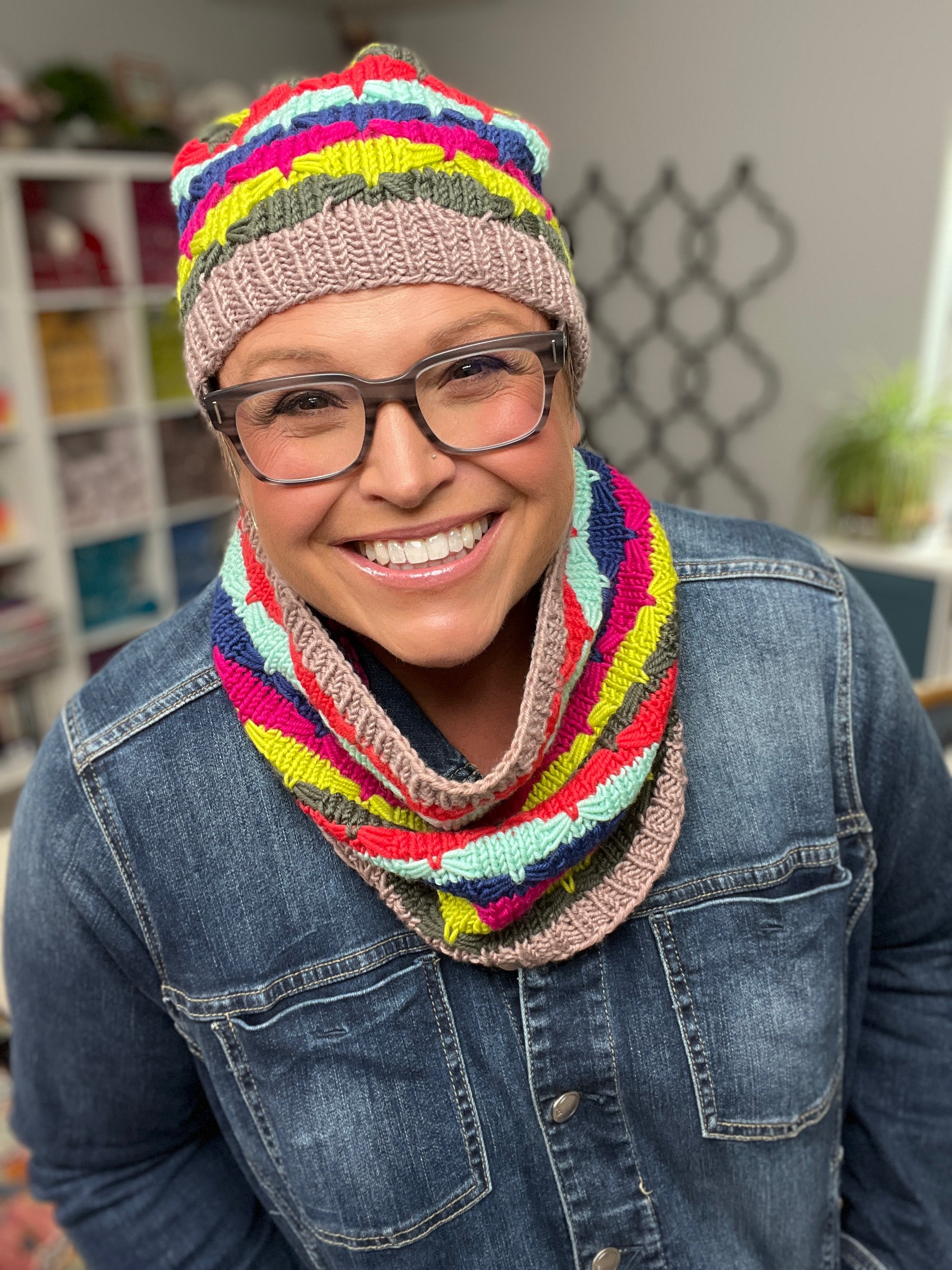 Afternoon Delight Knit Hat and Cowl Pattern Set | Great Yarn Stashbuster