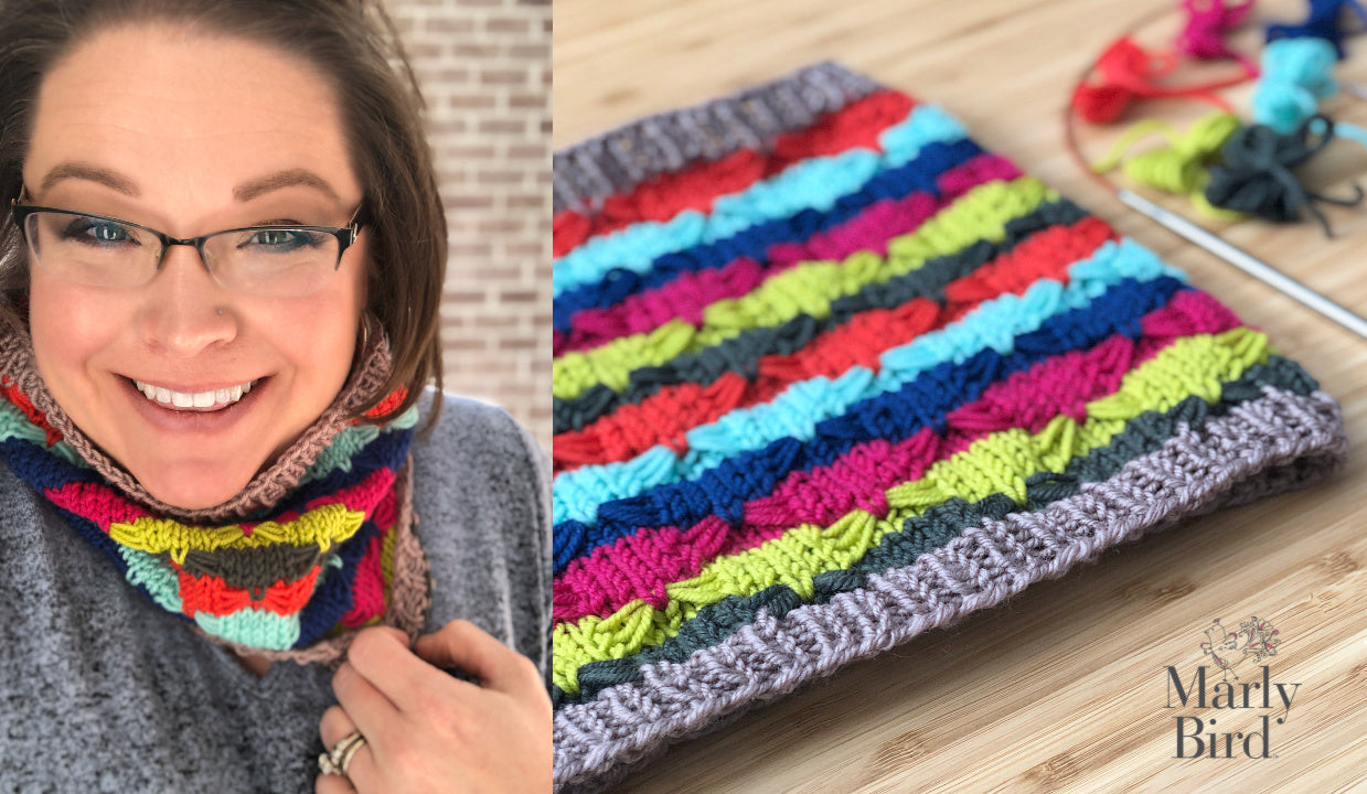 Afternoon Delight Knit Hat and Cowl Pattern Set | Great Yarn Stashbuster