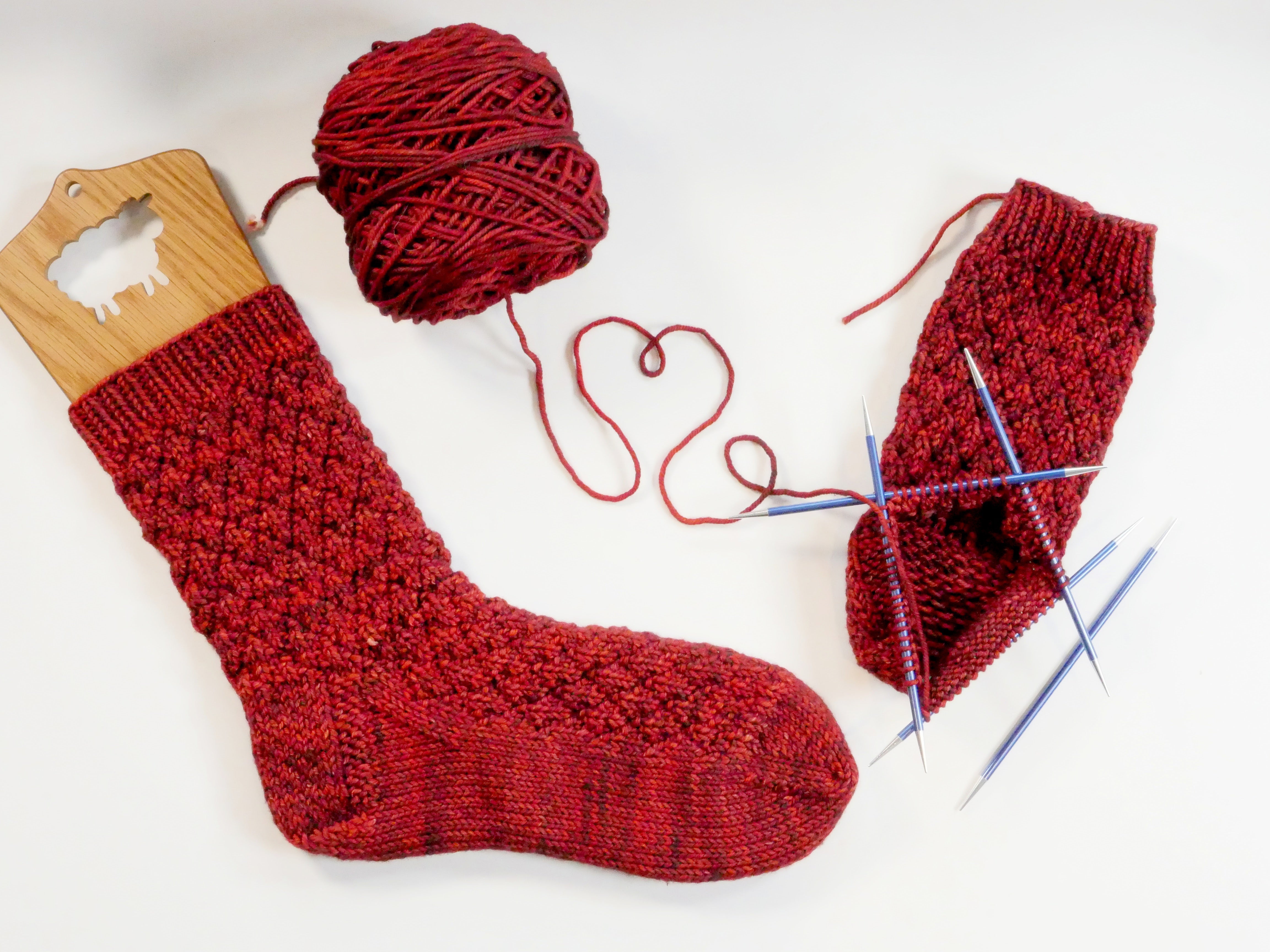 Alex Seersucker Knit Sock Pattern