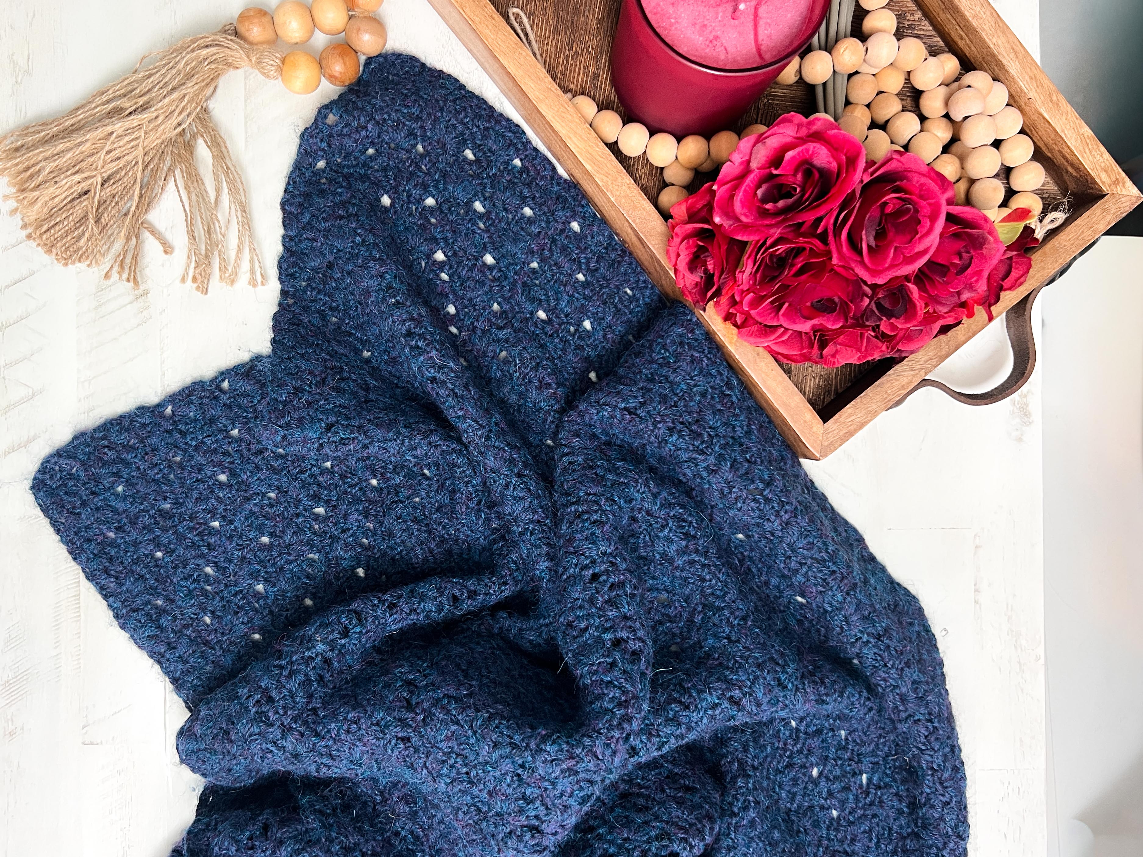 Alpaca Clouds Crochet Wrap Pattern – Lace Shawl PDF by Marly Bird