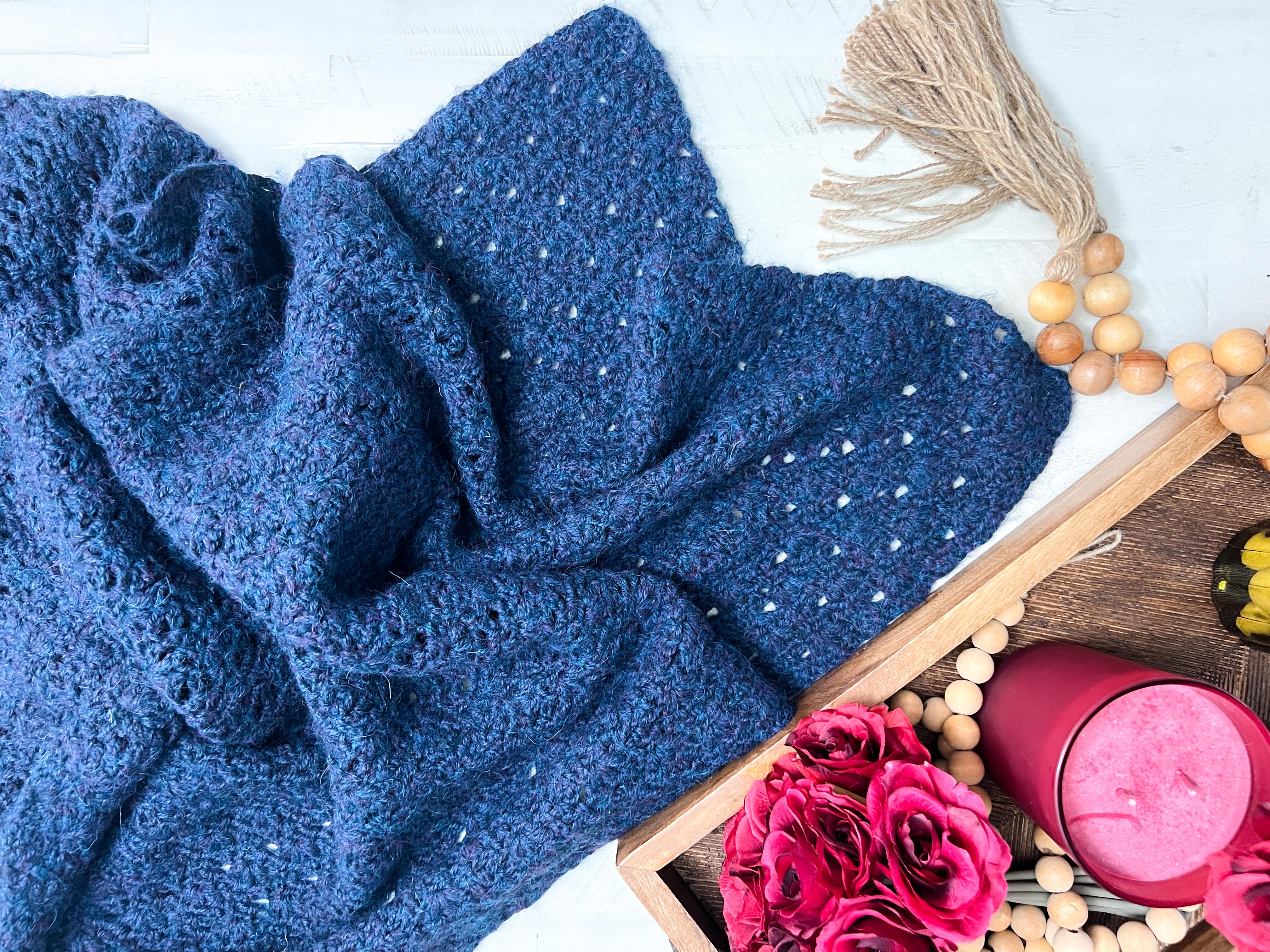 Alpaca Clouds Crochet Wrap Pattern – Lace Shawl PDF by Marly Bird