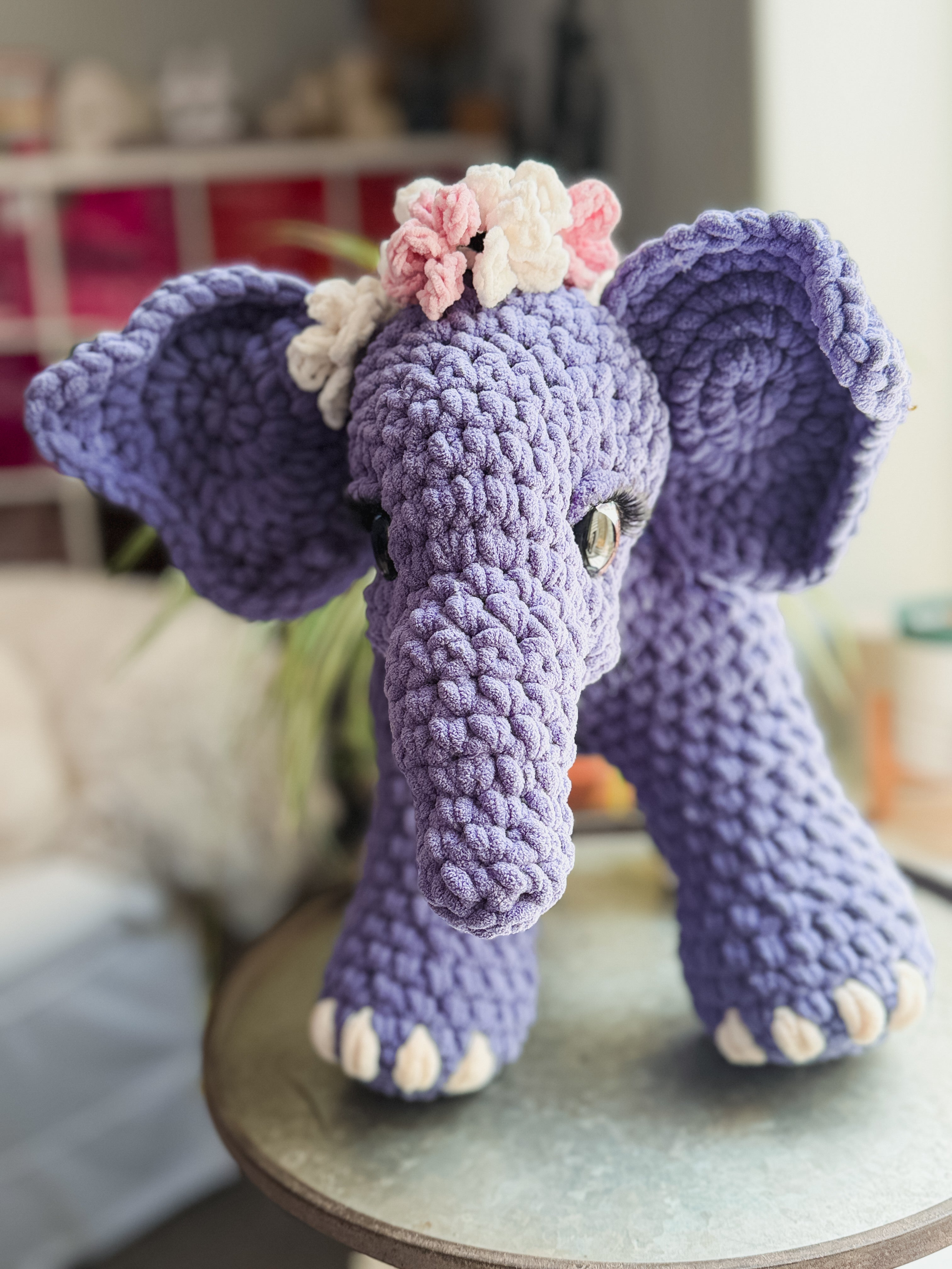 Blossom the Crochet Elephant — Ad-Free PDF Pattern