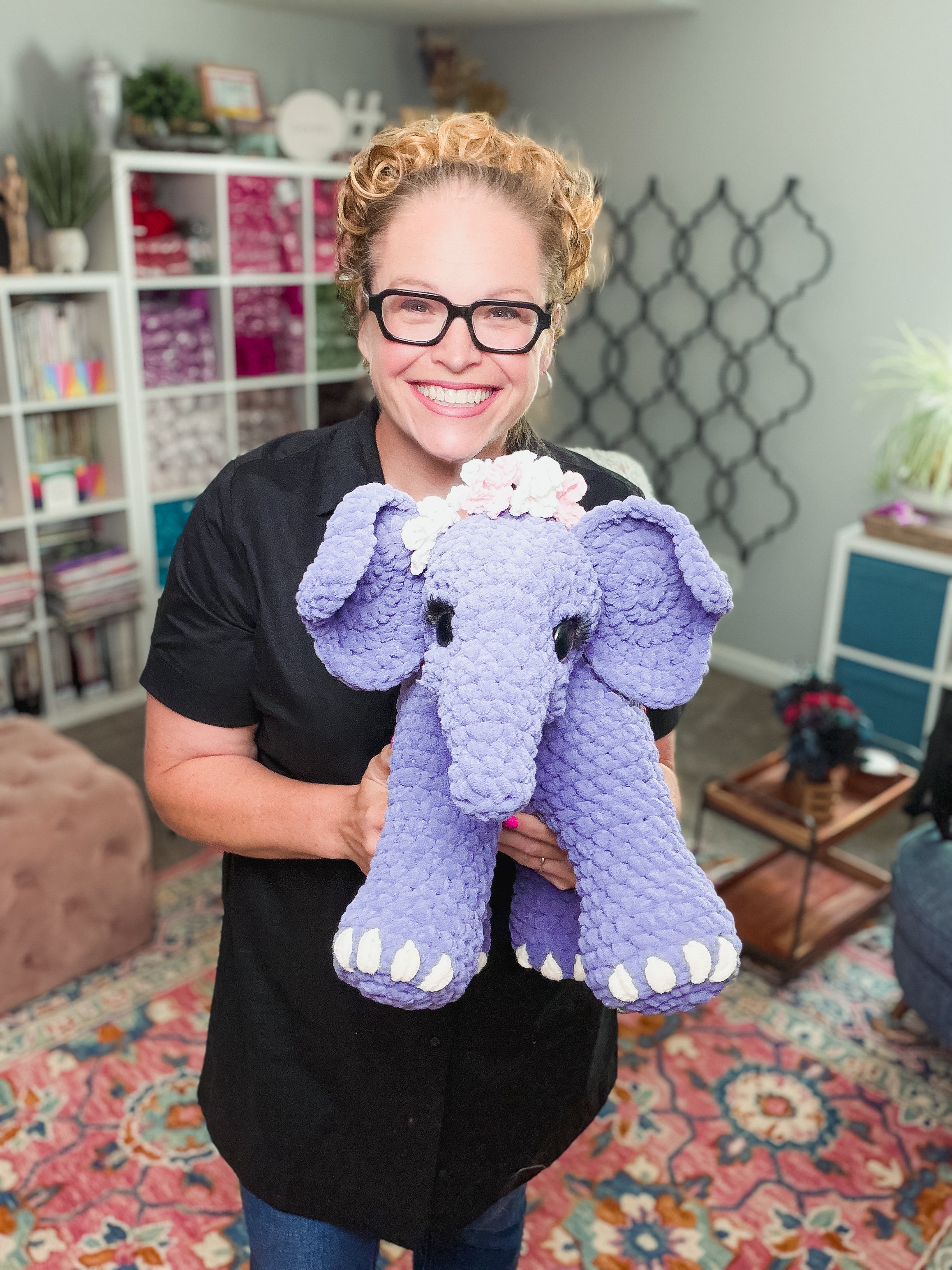 Blossom the Crochet Elephant — Ad-Free PDF Pattern