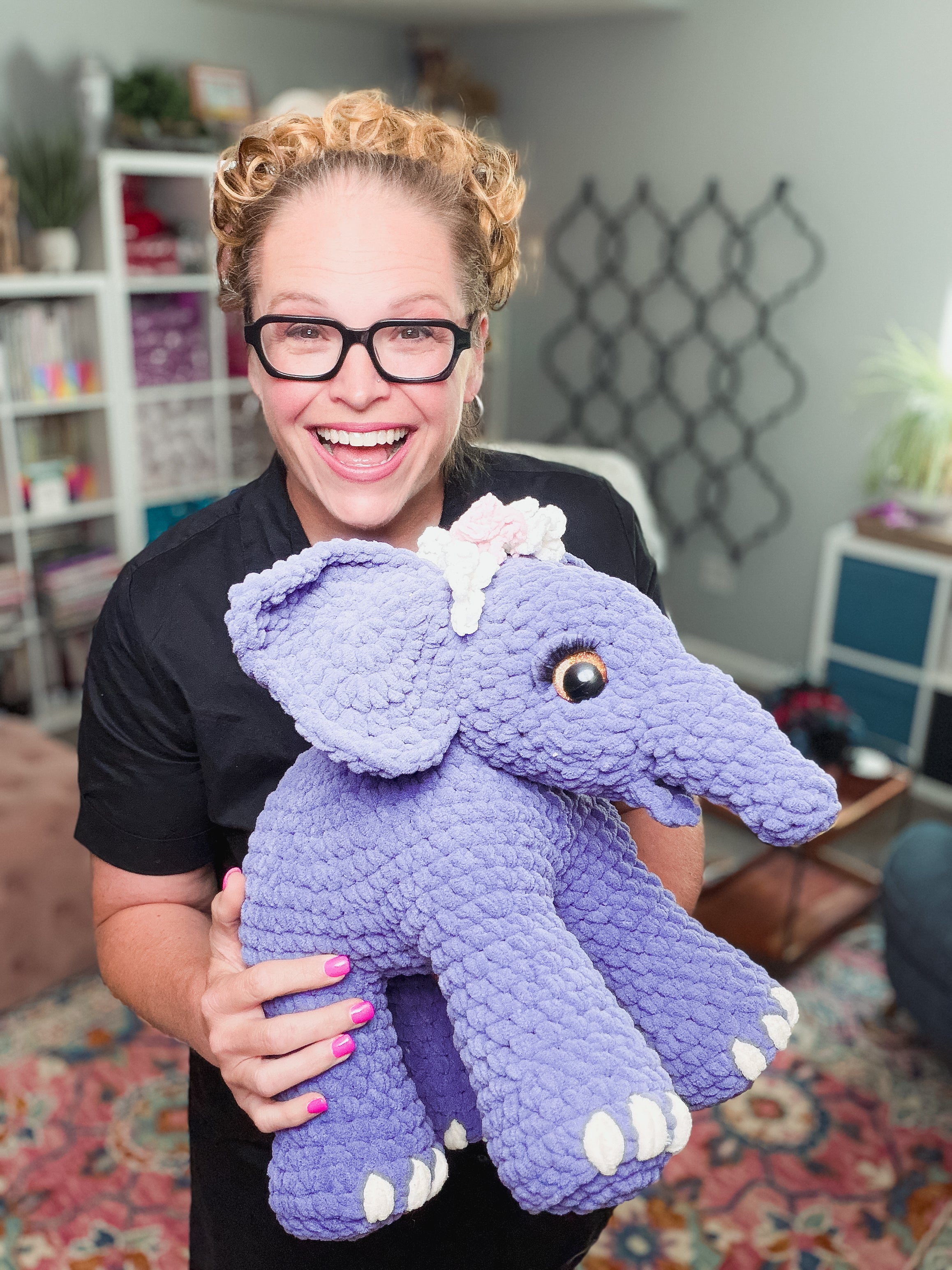 Blossom the Crochet Elephant — Ad-Free PDF Pattern