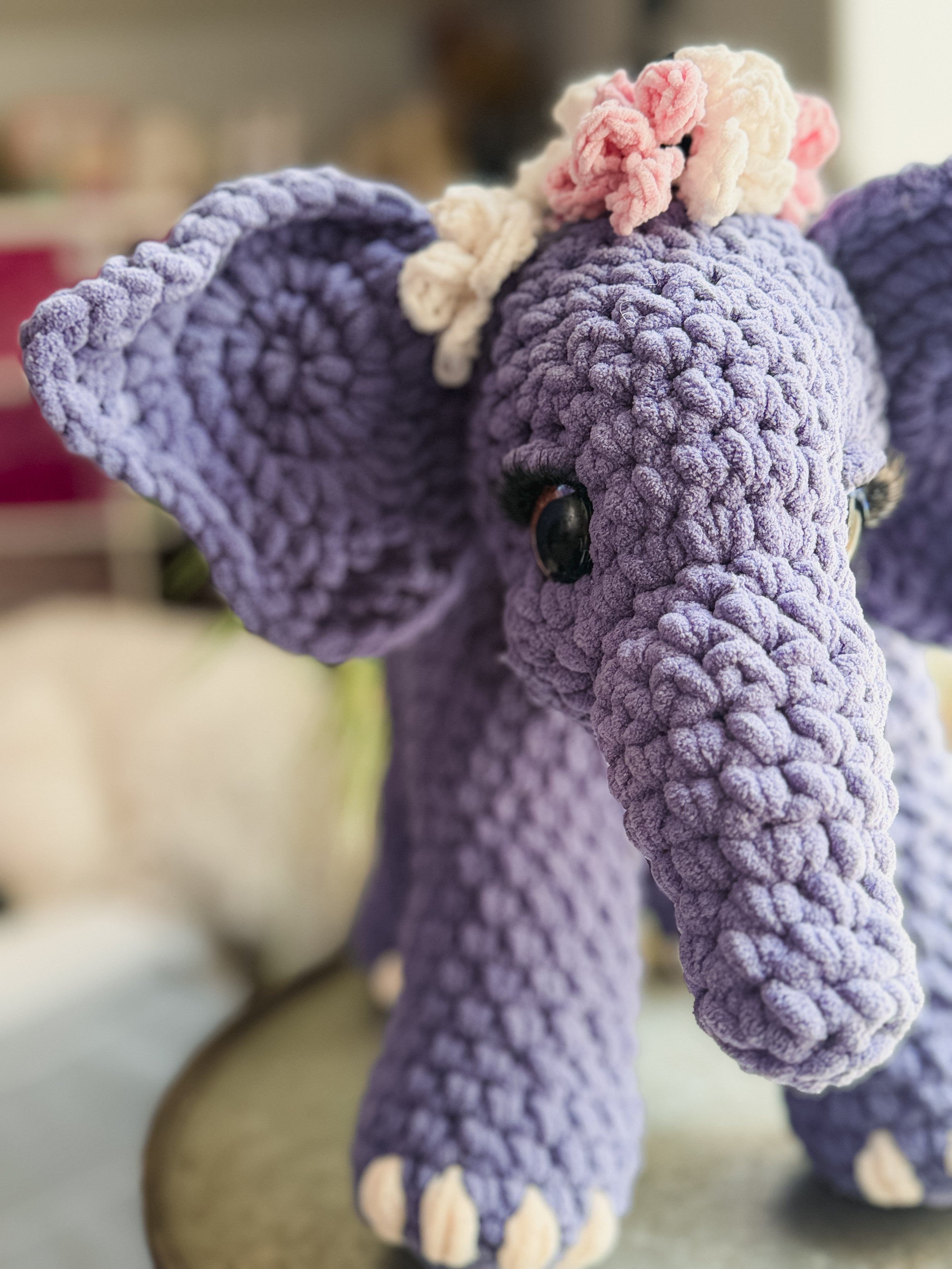 Blossom the Crochet Elephant — Ad-Free PDF Pattern