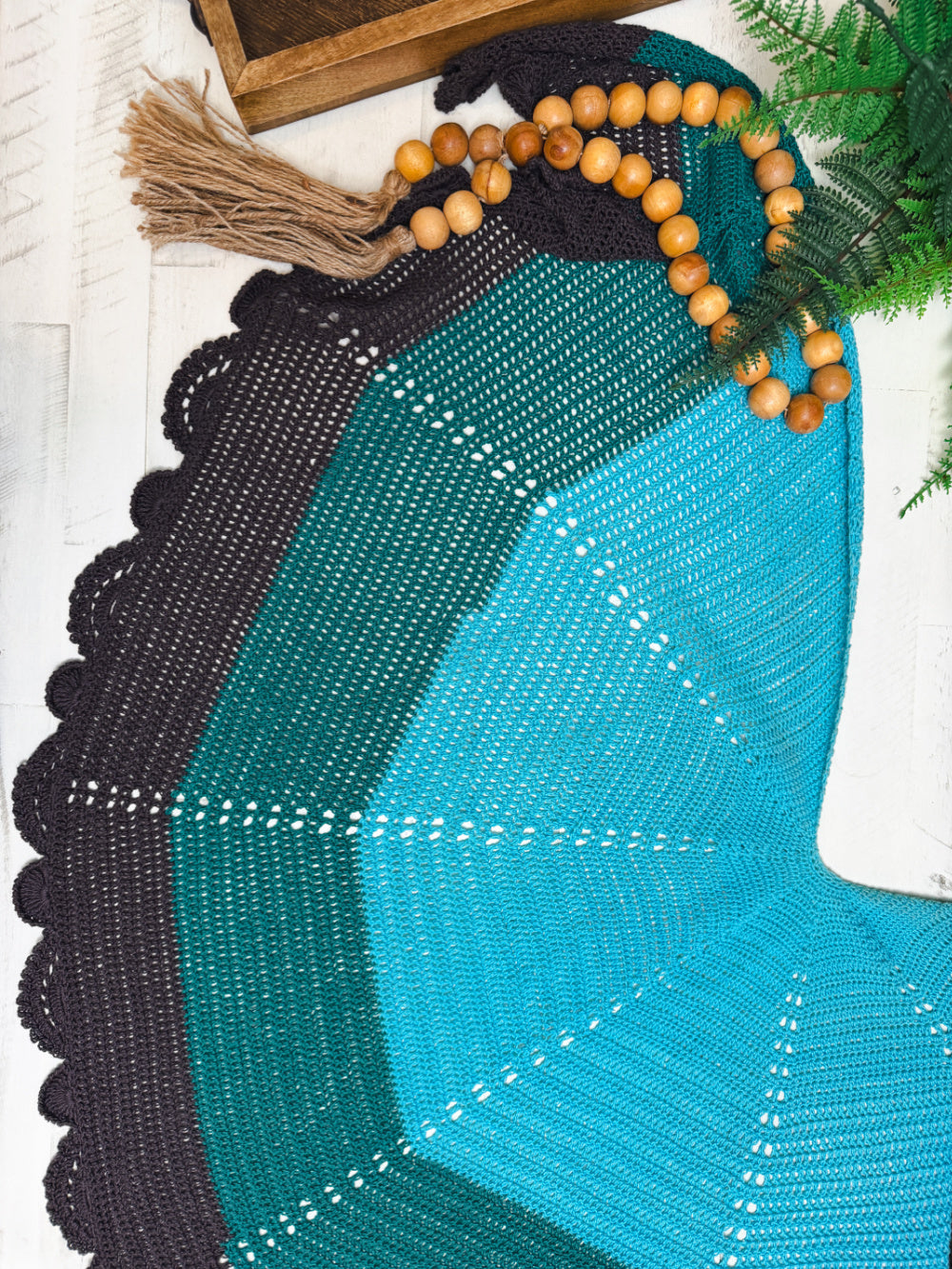 Bluebonnet Crochet Shawl Pattern – Lightweight Lace Triangle Crochet Shawl PDF