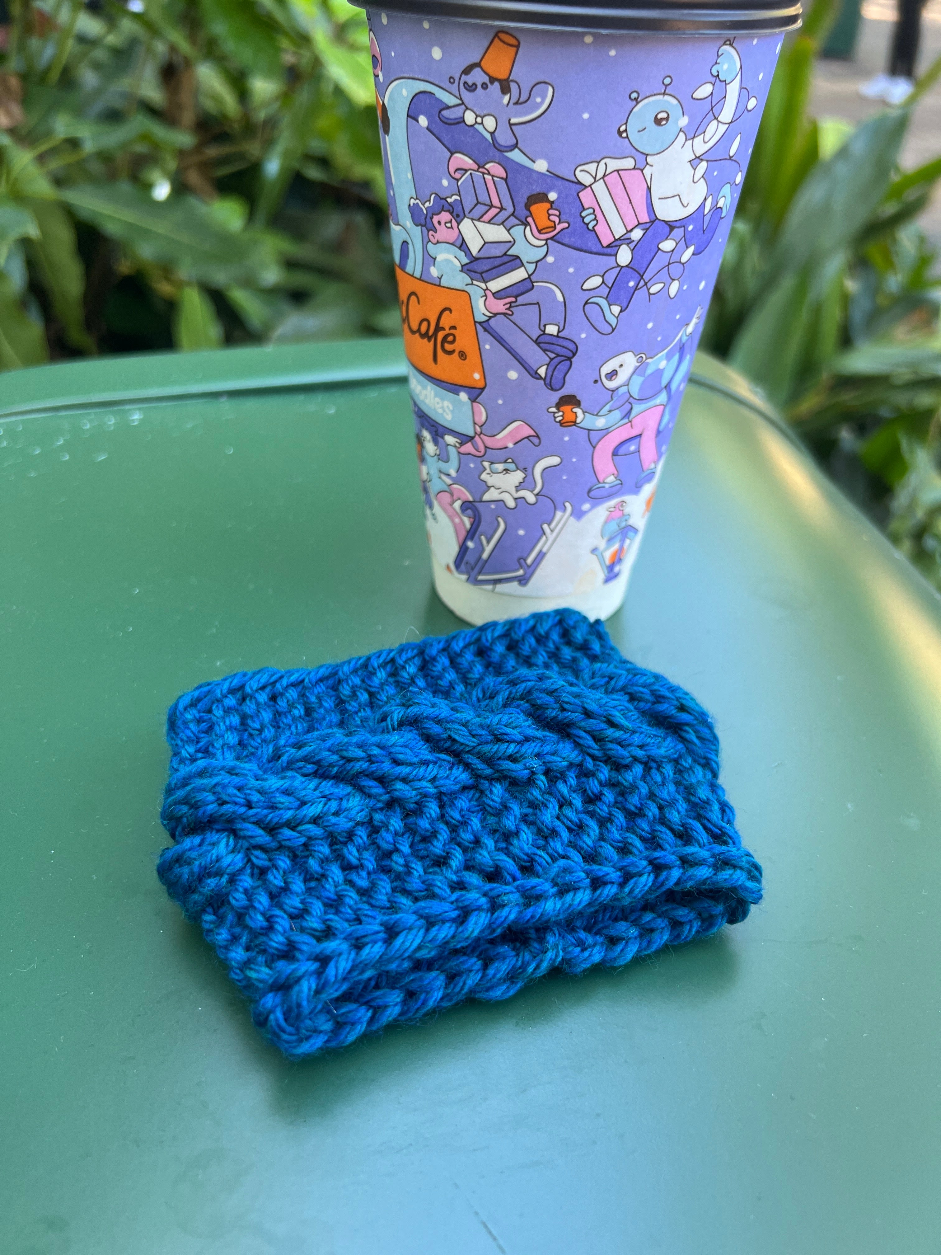 Cable Cuddle Cup Knit Cozy Pattern (PDF) – Quick Cable Knit Coffee Sleeve