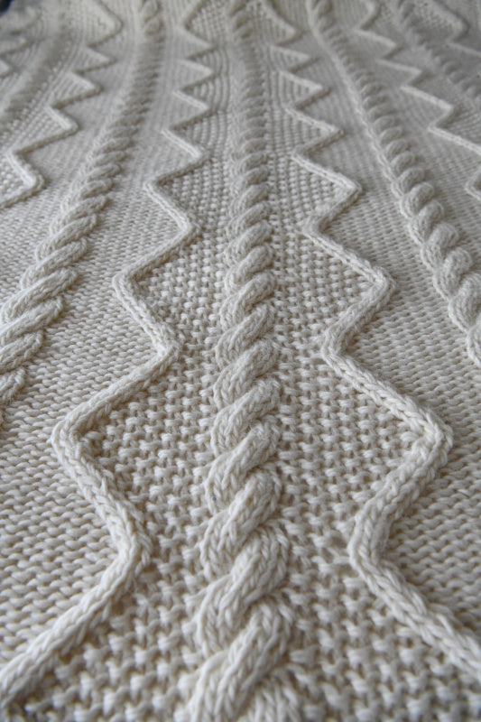 Cabled Comfort Knit Blanket Pattern