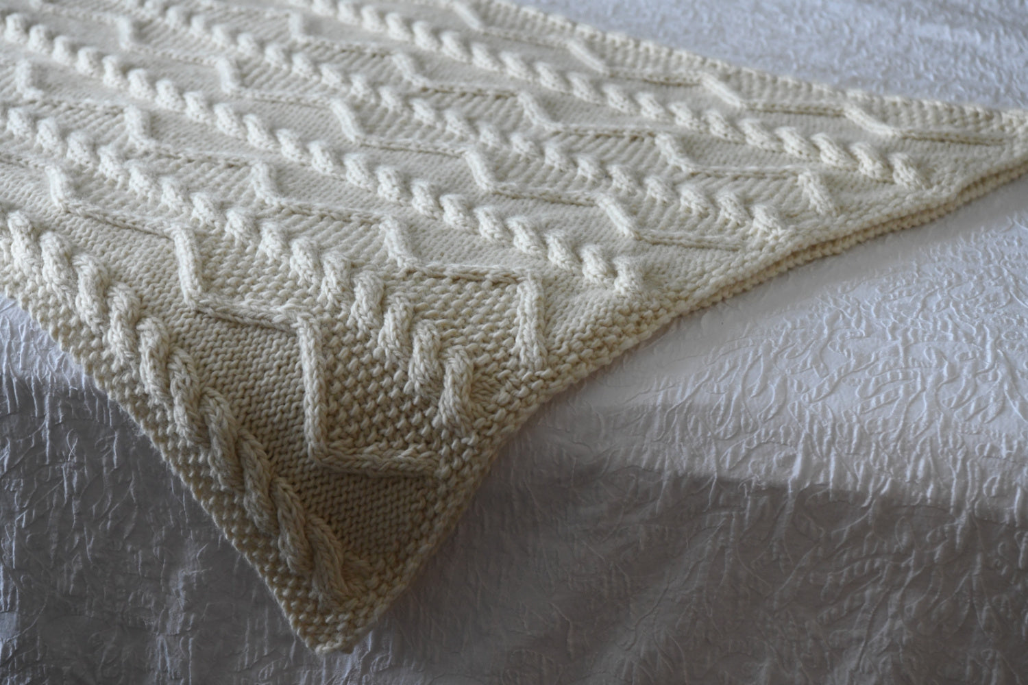 Cabled Comfort Knit Blanket Pattern