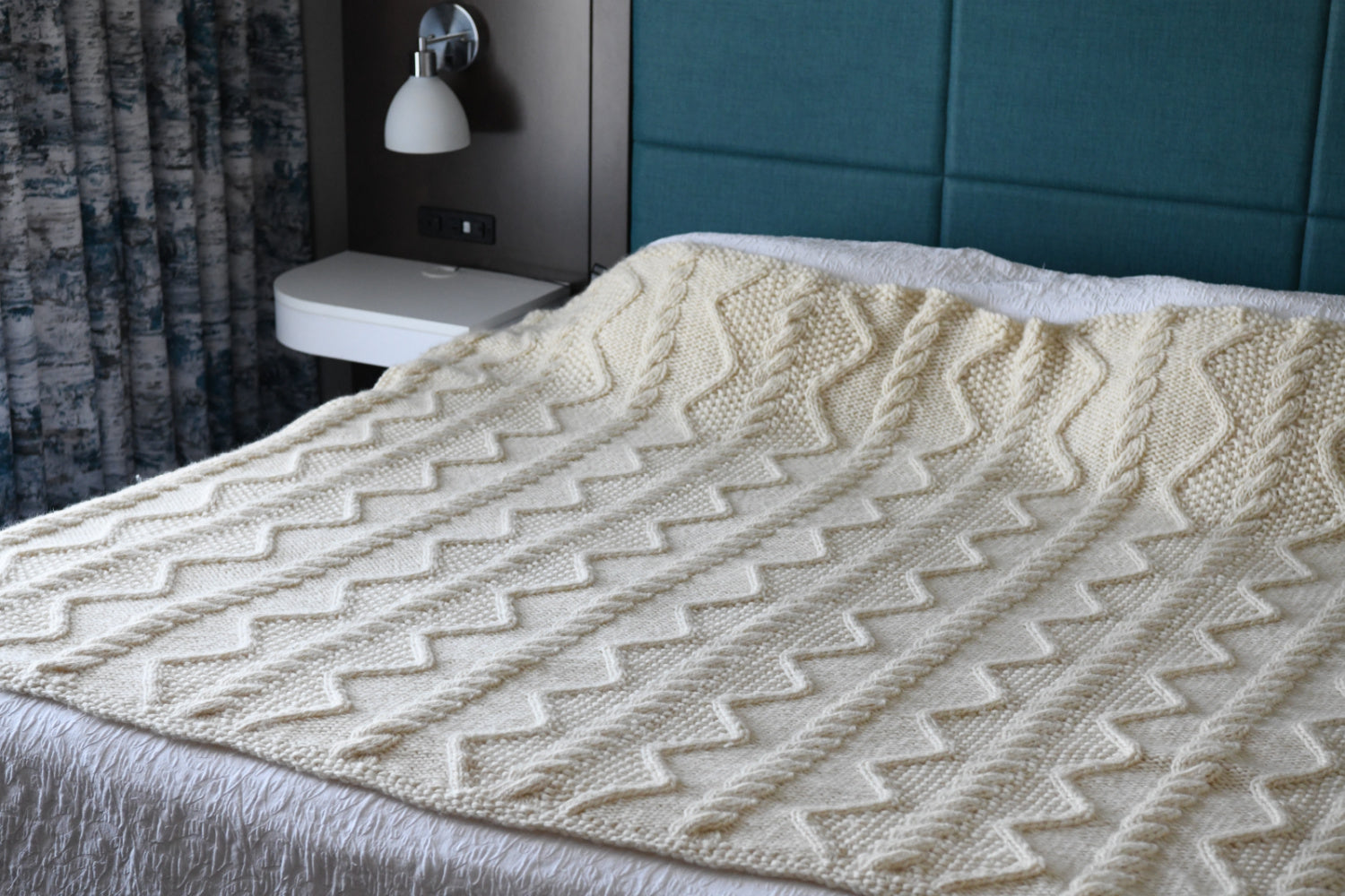 Cabled Comfort Knit Blanket Pattern