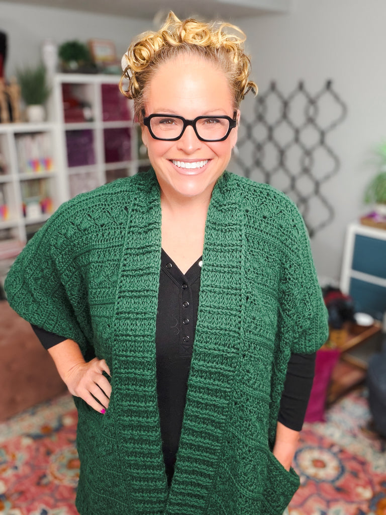 Creekside Crochet Ruana Pattern - Crochet Boho Cardigan with