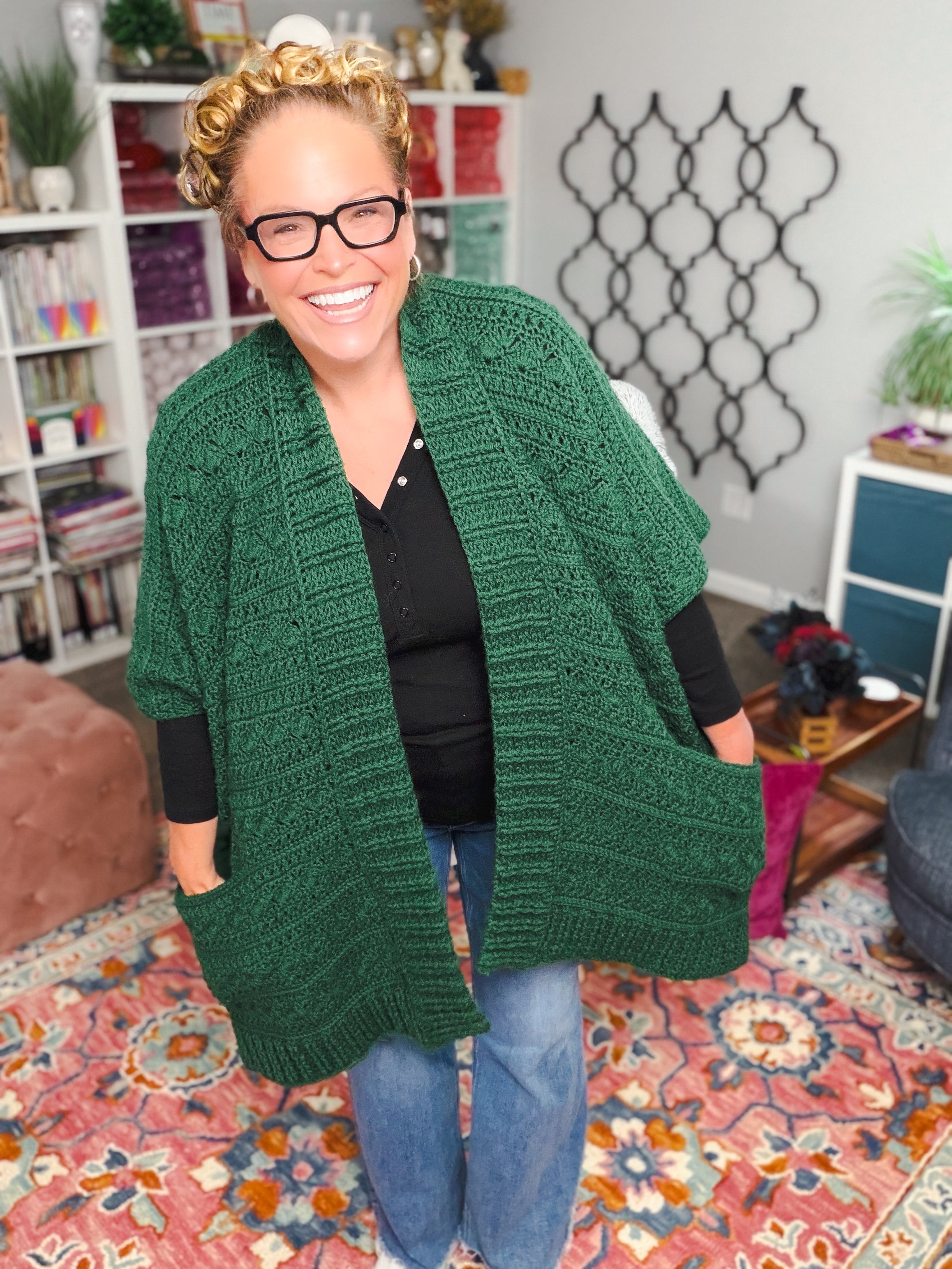 Creekside Crochet Ruana Pattern – Worsted Weight Crochet Ruana Wrap PDF