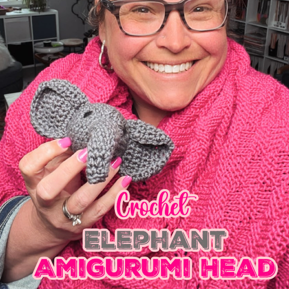 Elephant Head Crochet Toy Pattern | Beginner Amigurumi Elephant