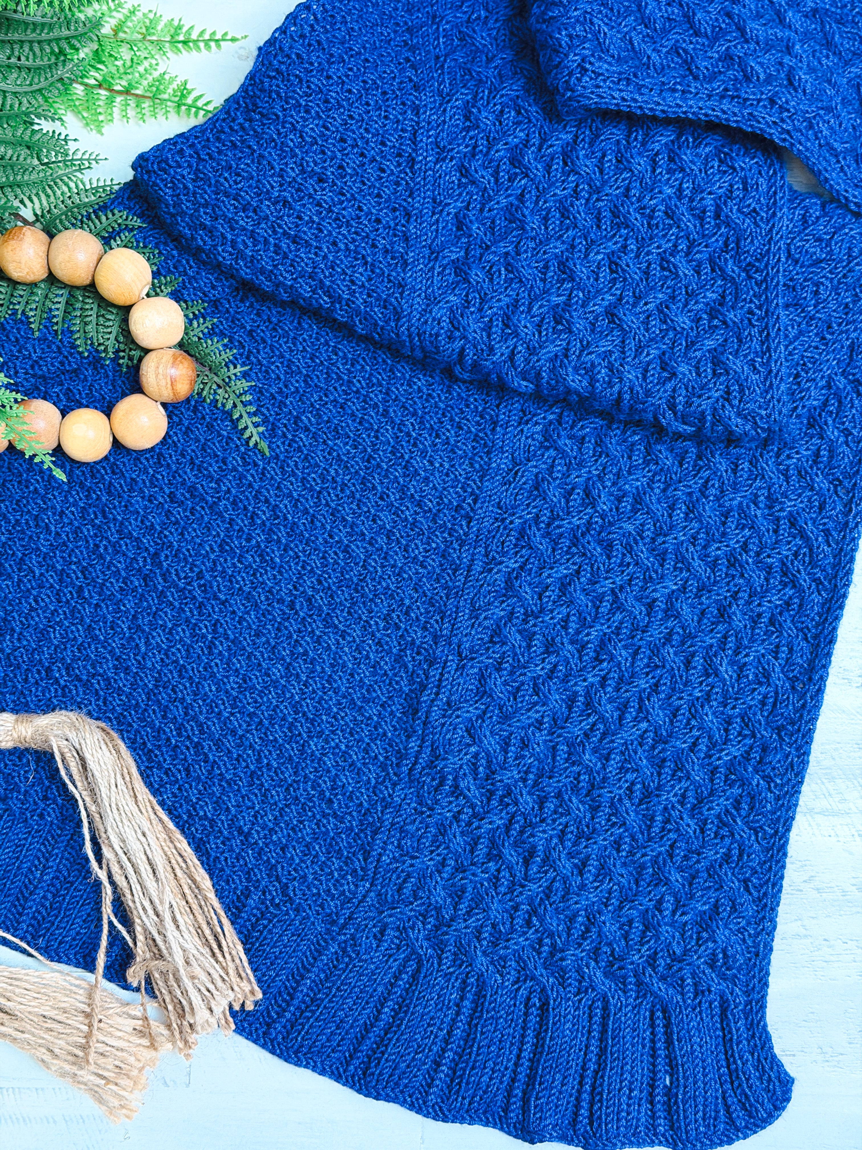 Eowyn Cable Knit Shawl Pattern – Textured Triangle Shawl Knitting PDF for Intermediate Knitters