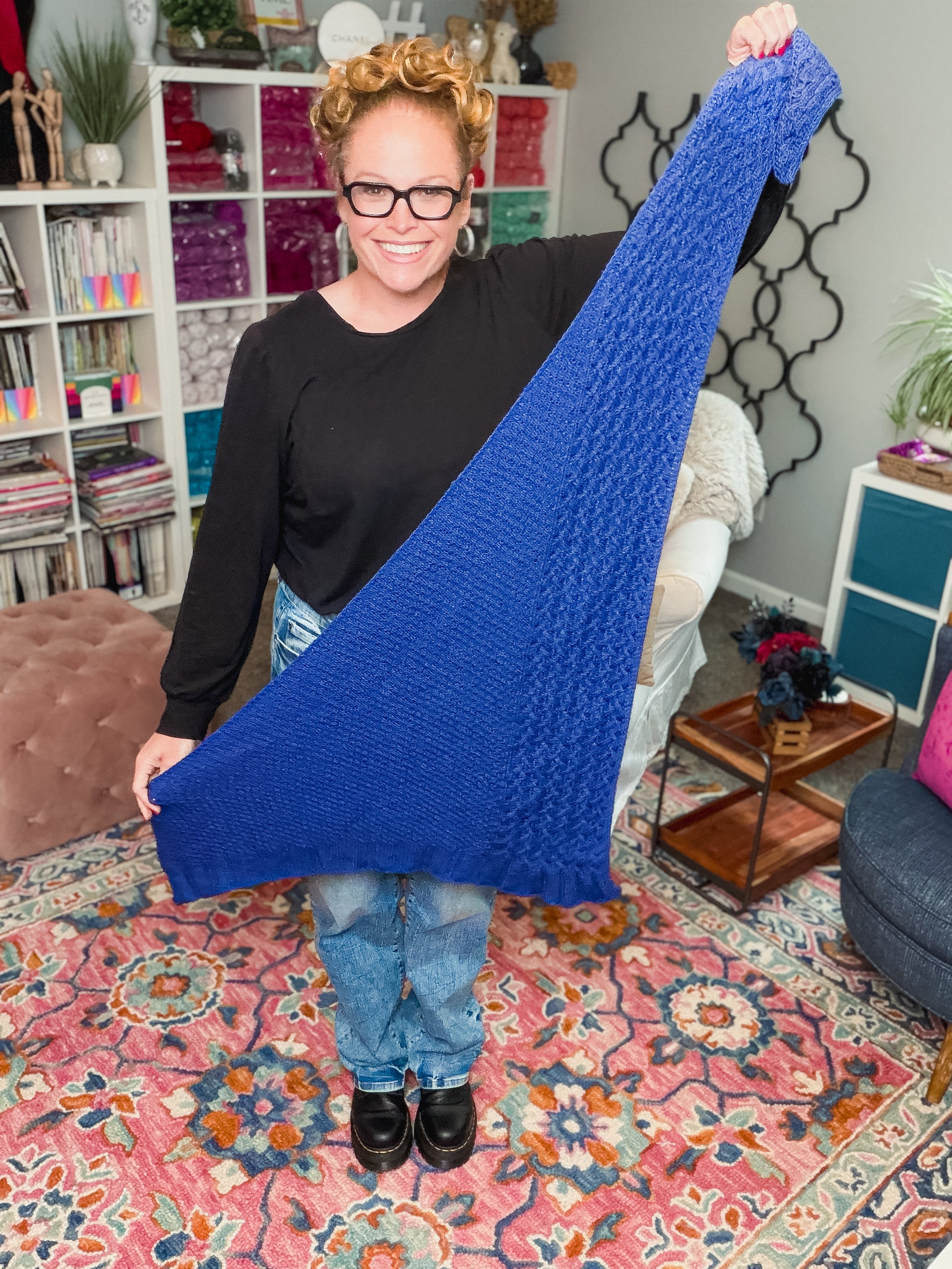 Eowyn Cable Knit Shawl Pattern – Textured Triangle Shawl Knitting PDF for Intermediate Knitters