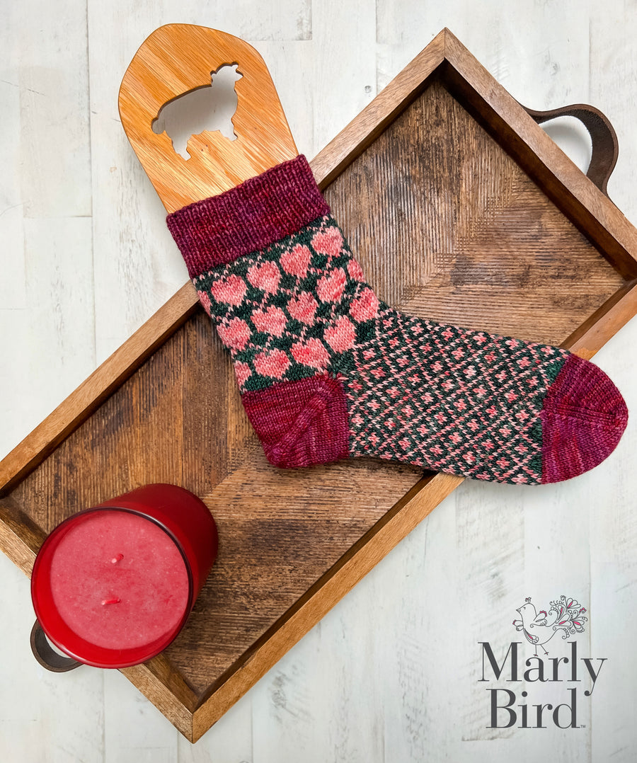 Heartstrings Stranded Knit Sock Pattern | DK Weight Colorwork Socks ...