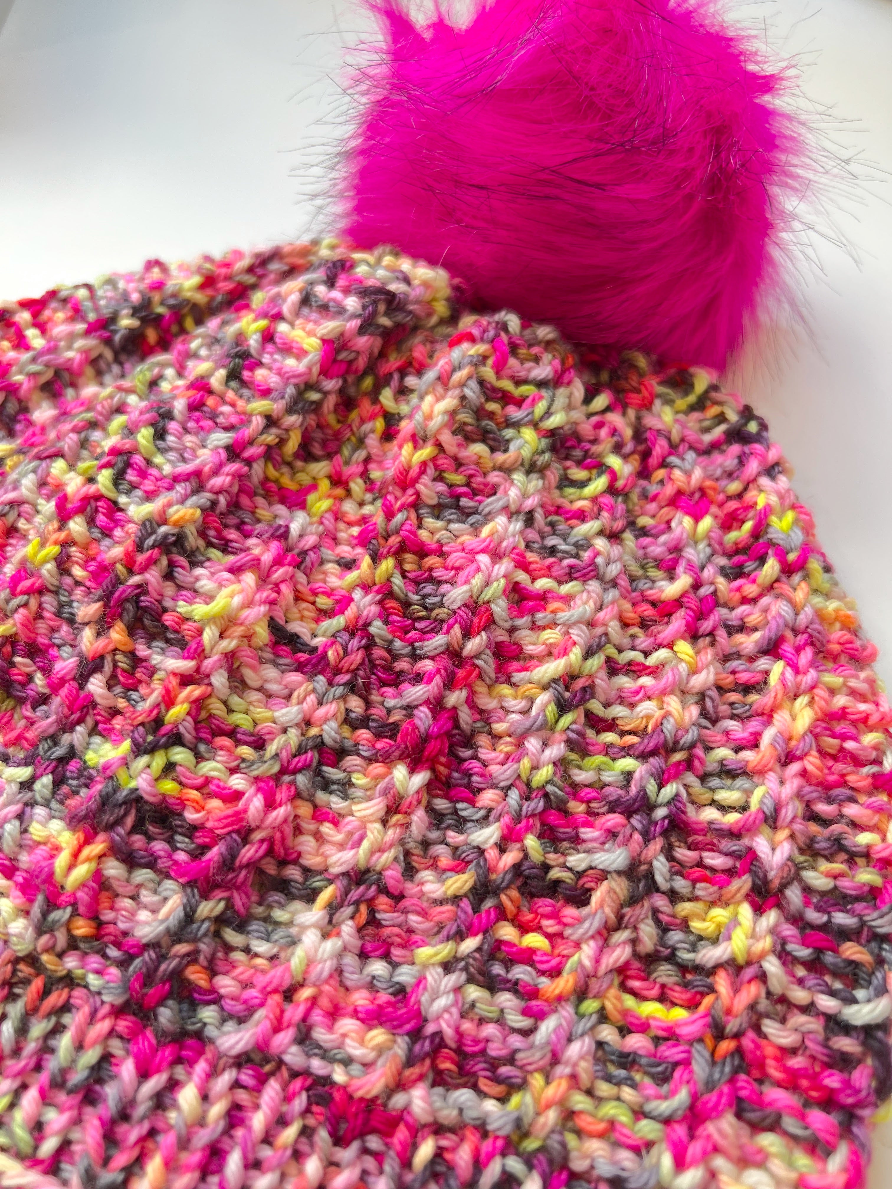 Multicolor Yarn Hat Knitting Pattern