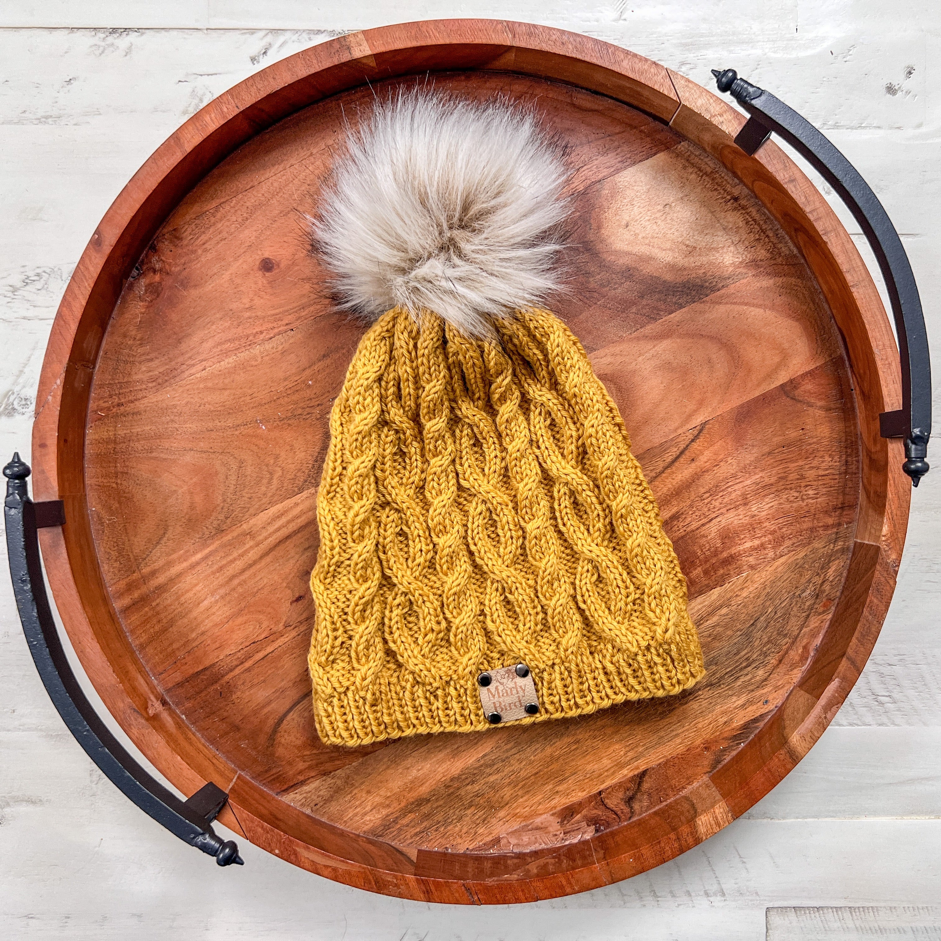 Keystone Cable Knit Hat Pattern - PDF