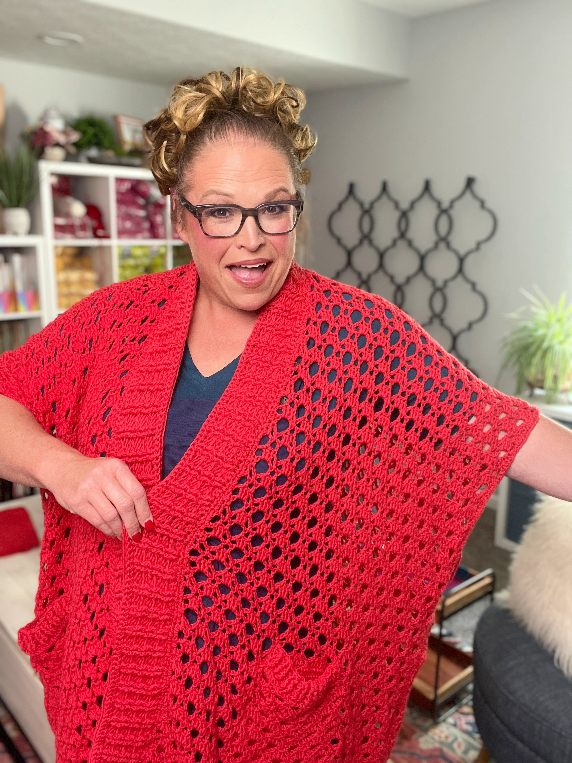 Lyvia Crochet Ruana Pattern (PDF) | Crochet Cardigan with Pockets